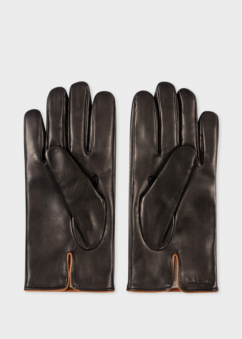 Paul Smith Wool-Sheepskin Check Gloves outlook