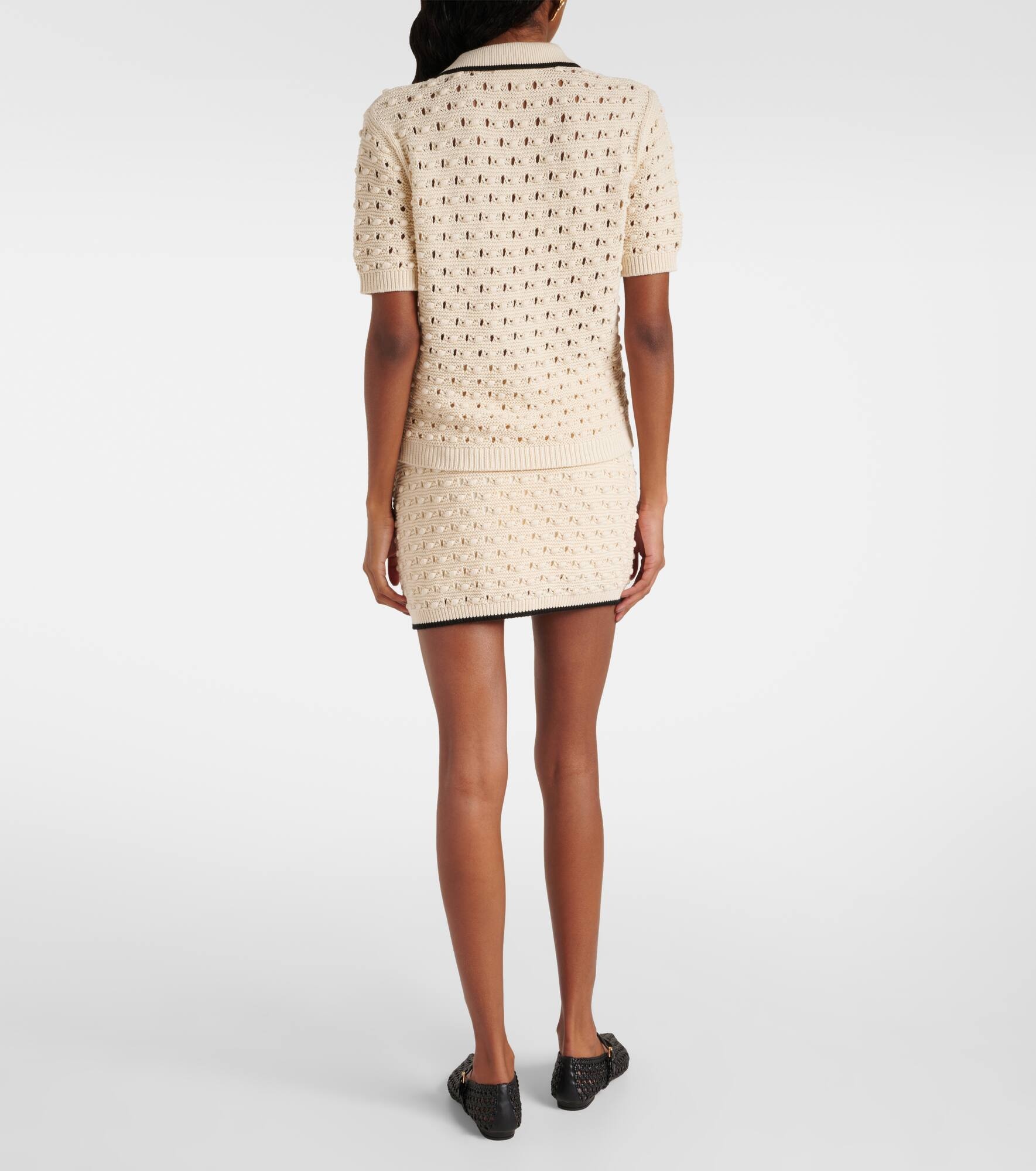 Bauble pointelle cotton polo shirt - 3