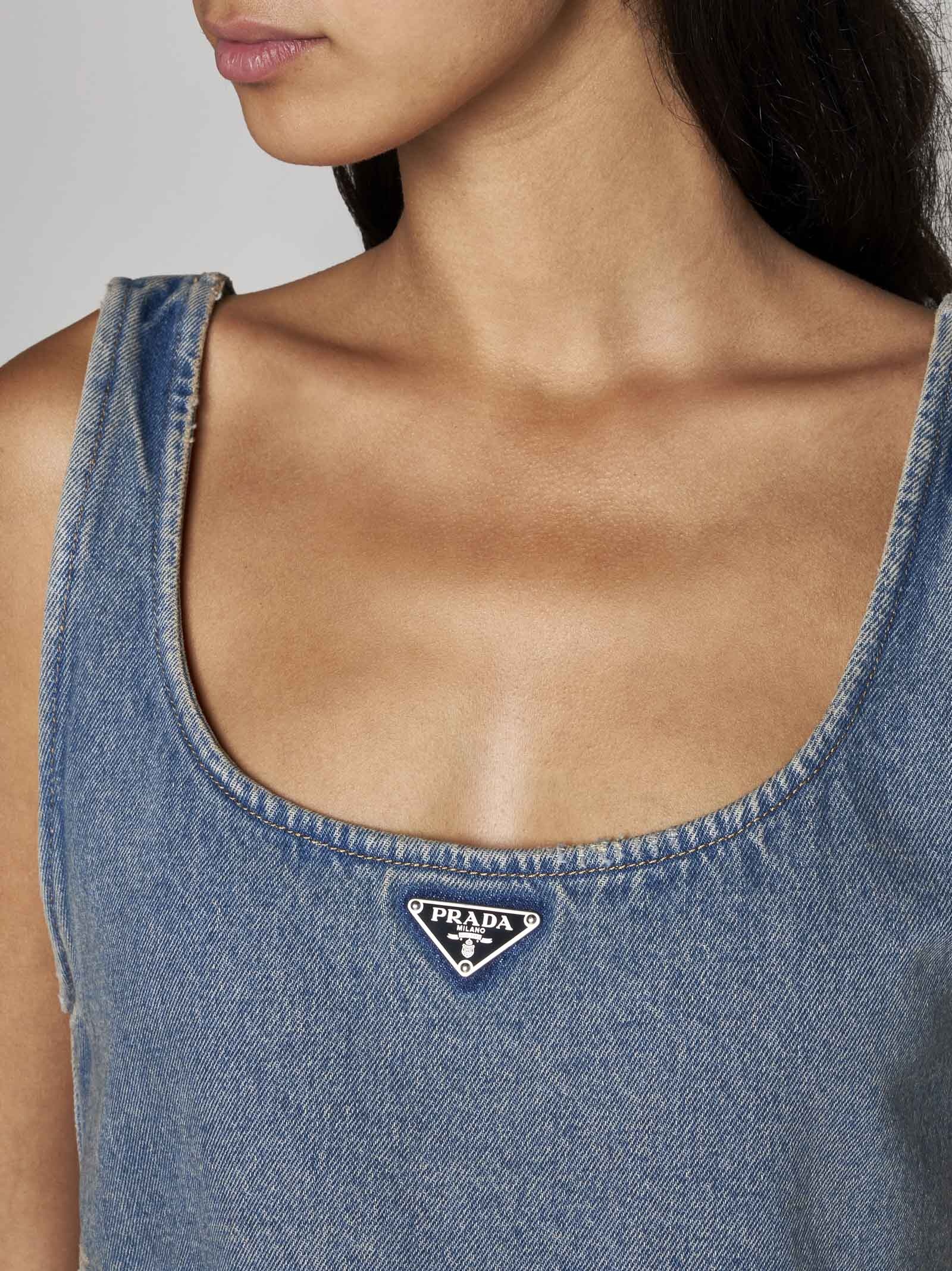 Prada Denim cropped top | danielloboutique | REVERSIBLE