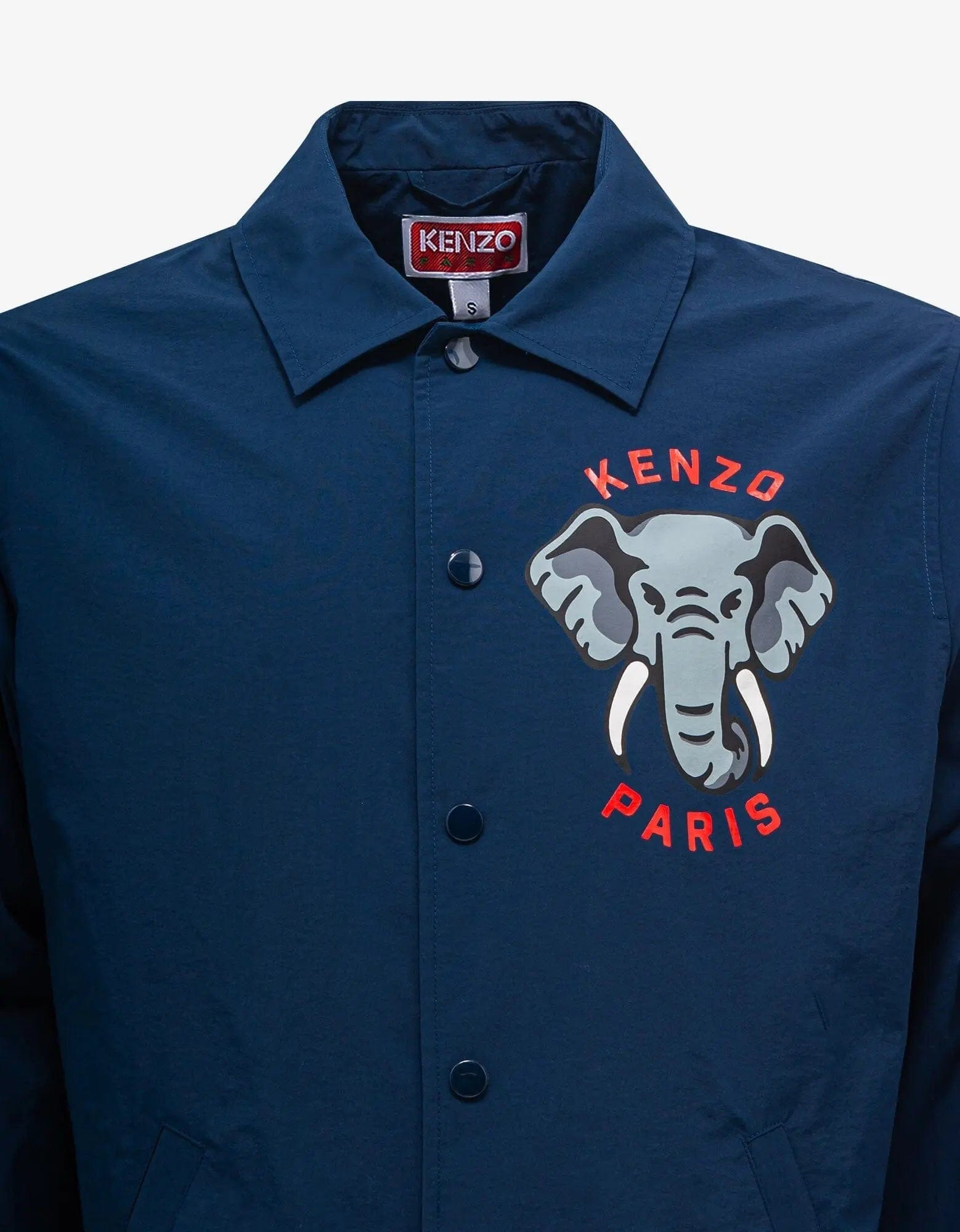 Kenzo Blue 'Kenzo Elephant' Coach Jacket - 4