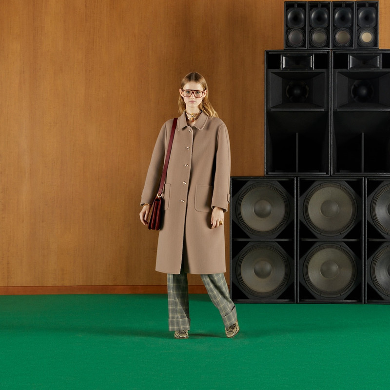GUCCI Reversible GG wool coat outlook