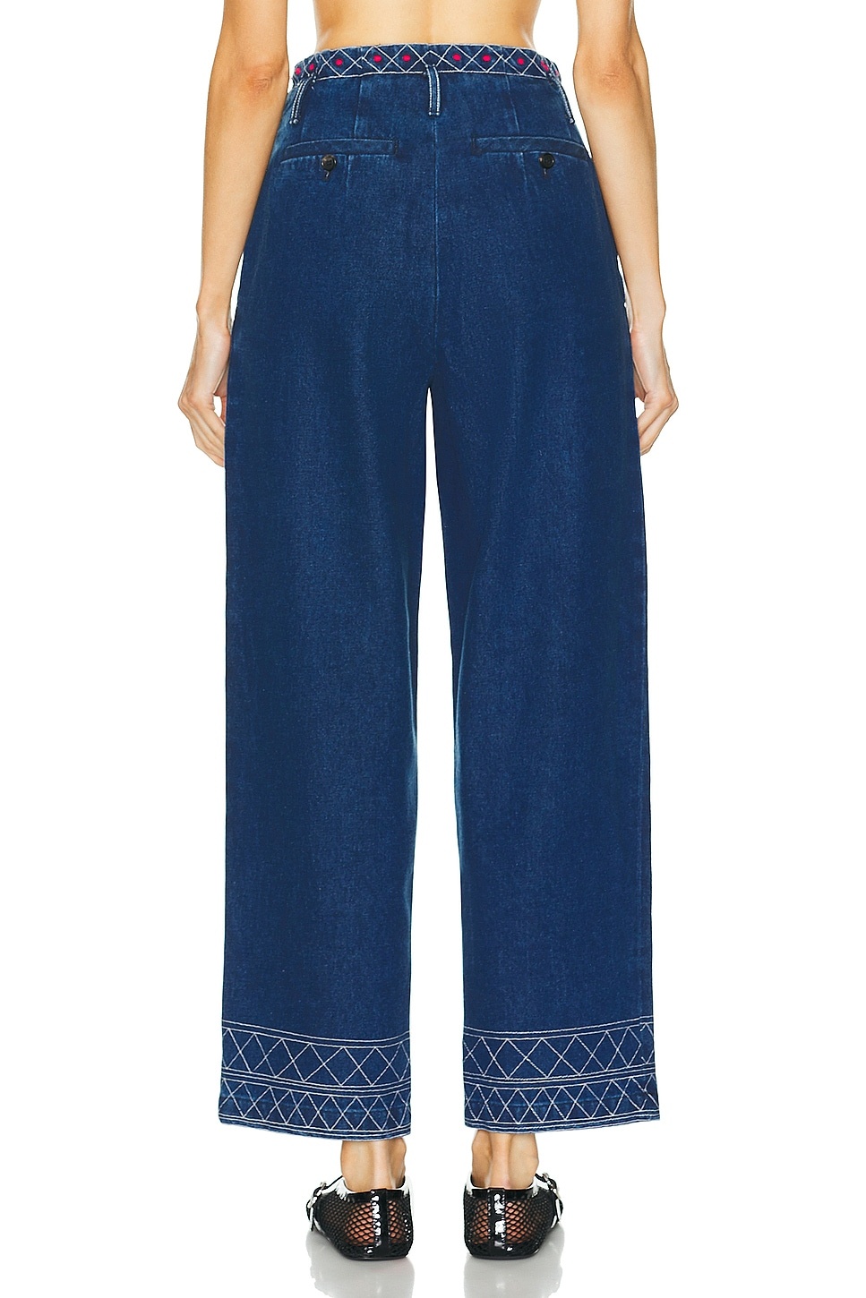Embroidered Murray Wide Leg - 3
