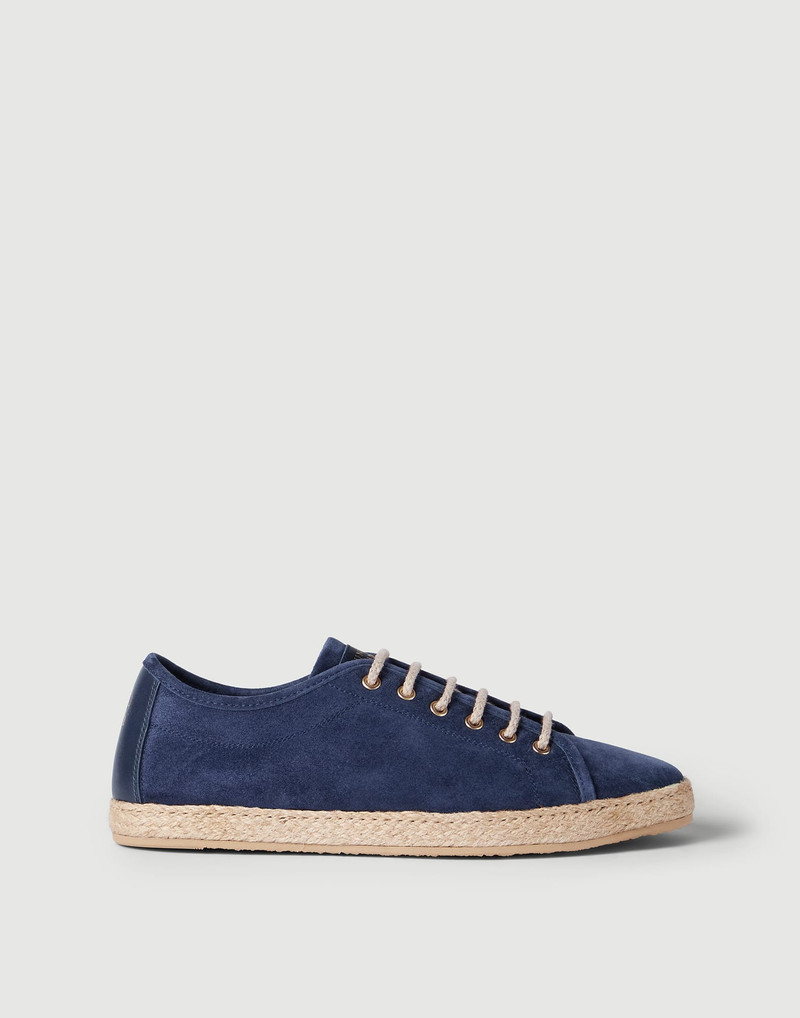 Reversed calfskin Derbys with rope insert 1