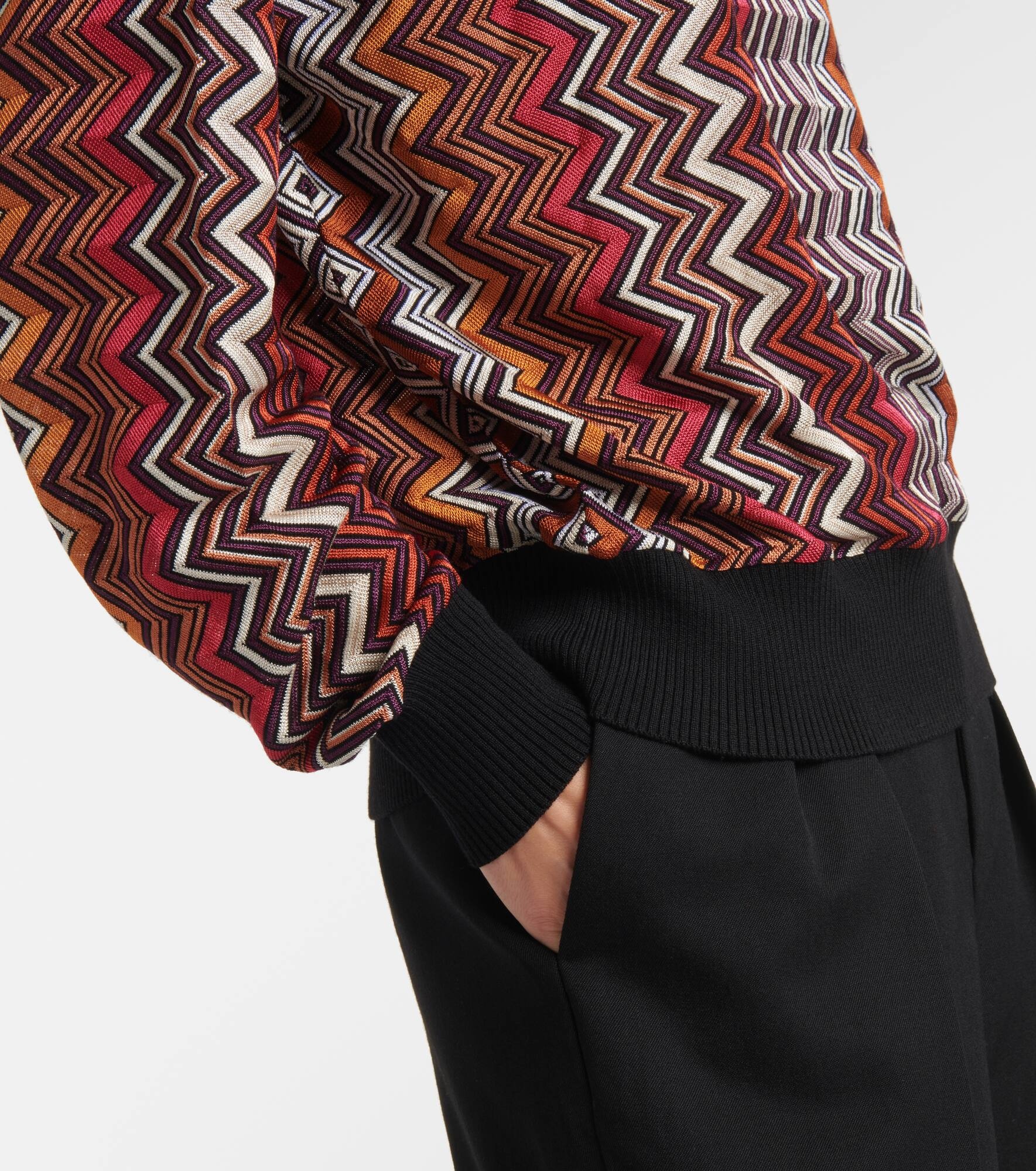 Zigzag turtleneck sweater - 5