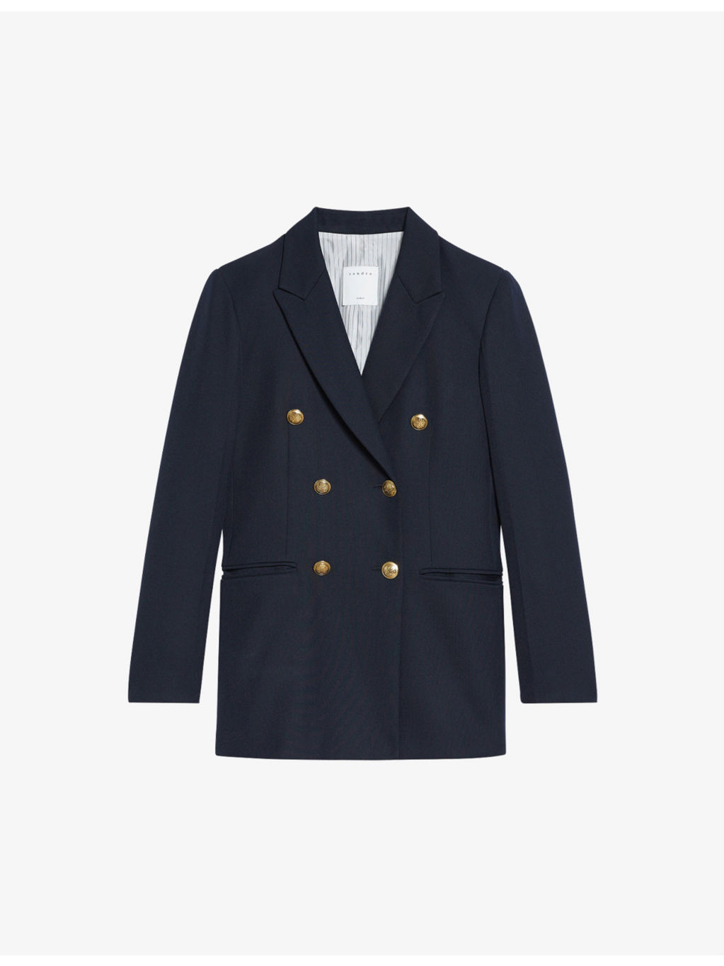 Double-breasted stretch-crepe blazer - 1