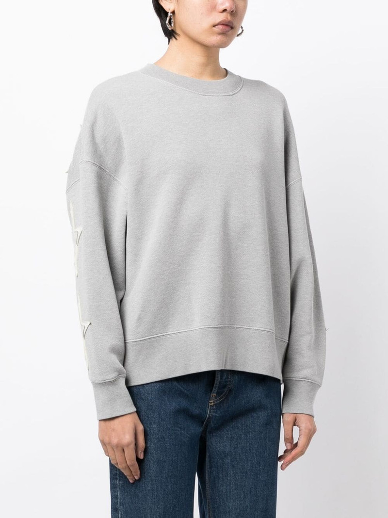 logo-print star-patch cotton sweatshirt 4
