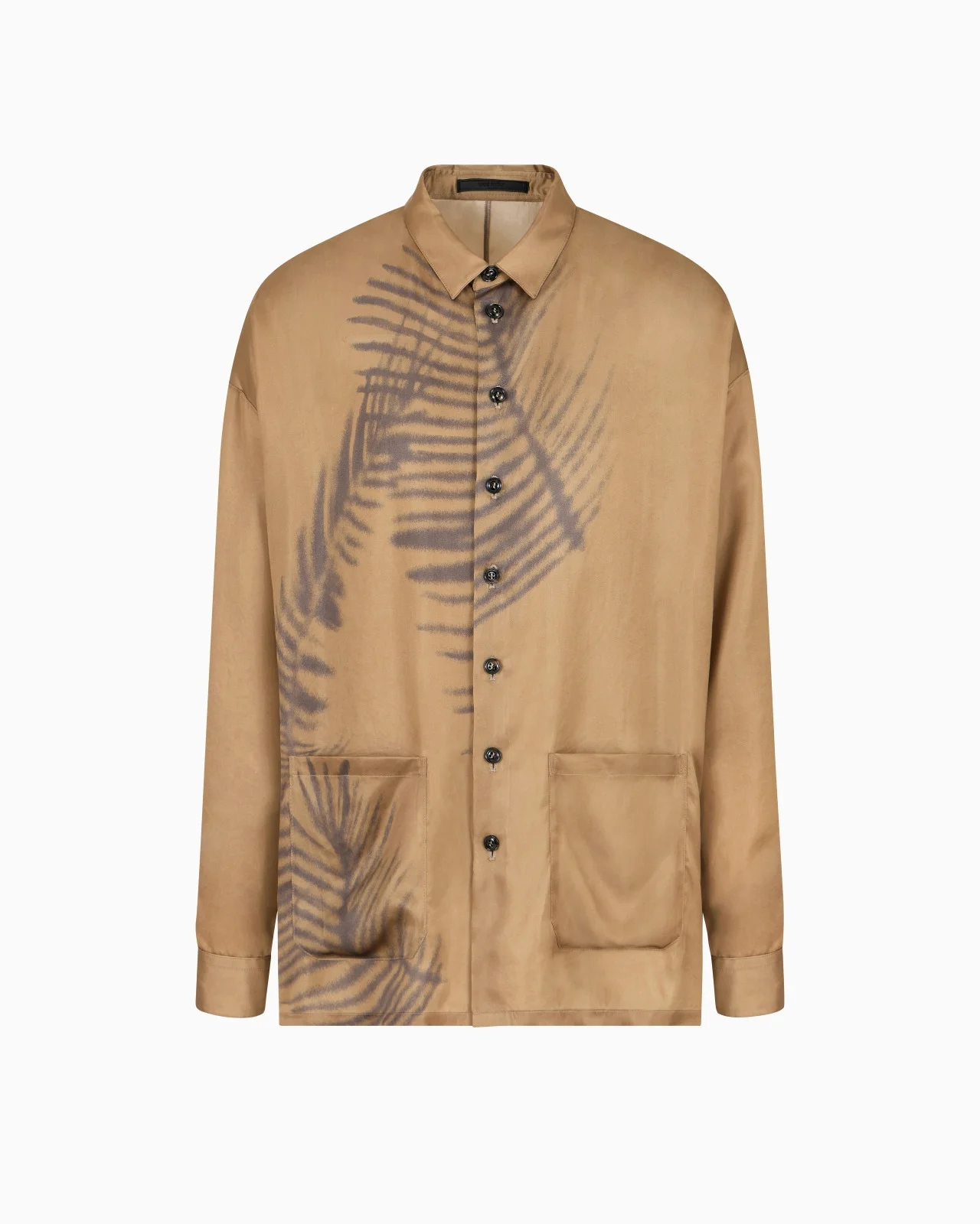 PRINTED CUPRO SHIRT JACKET - 1
