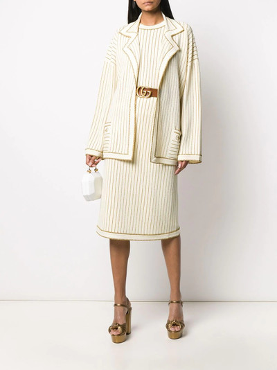 GUCCI metallic pinstripe knitted top outlook