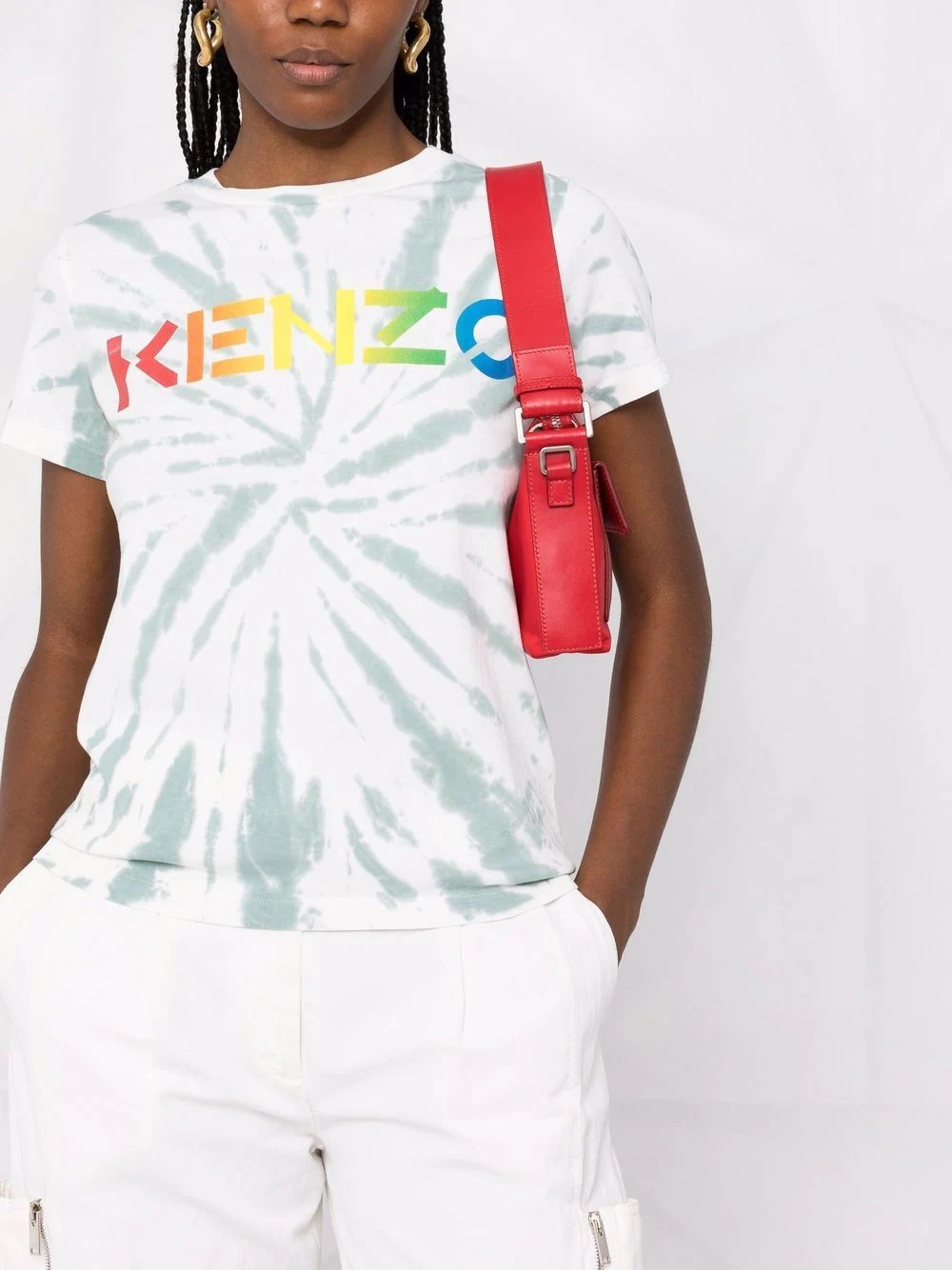 logo-print tie-dye T-shirt - 5