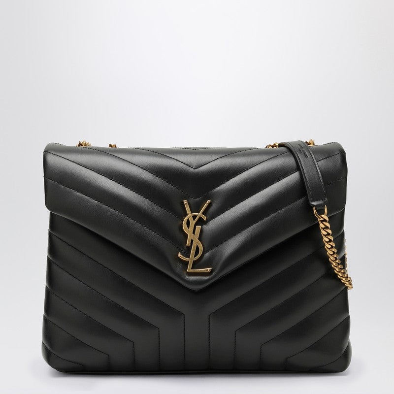 Saint Laurent Black/Gold Medium Loulou Bag Women - 1