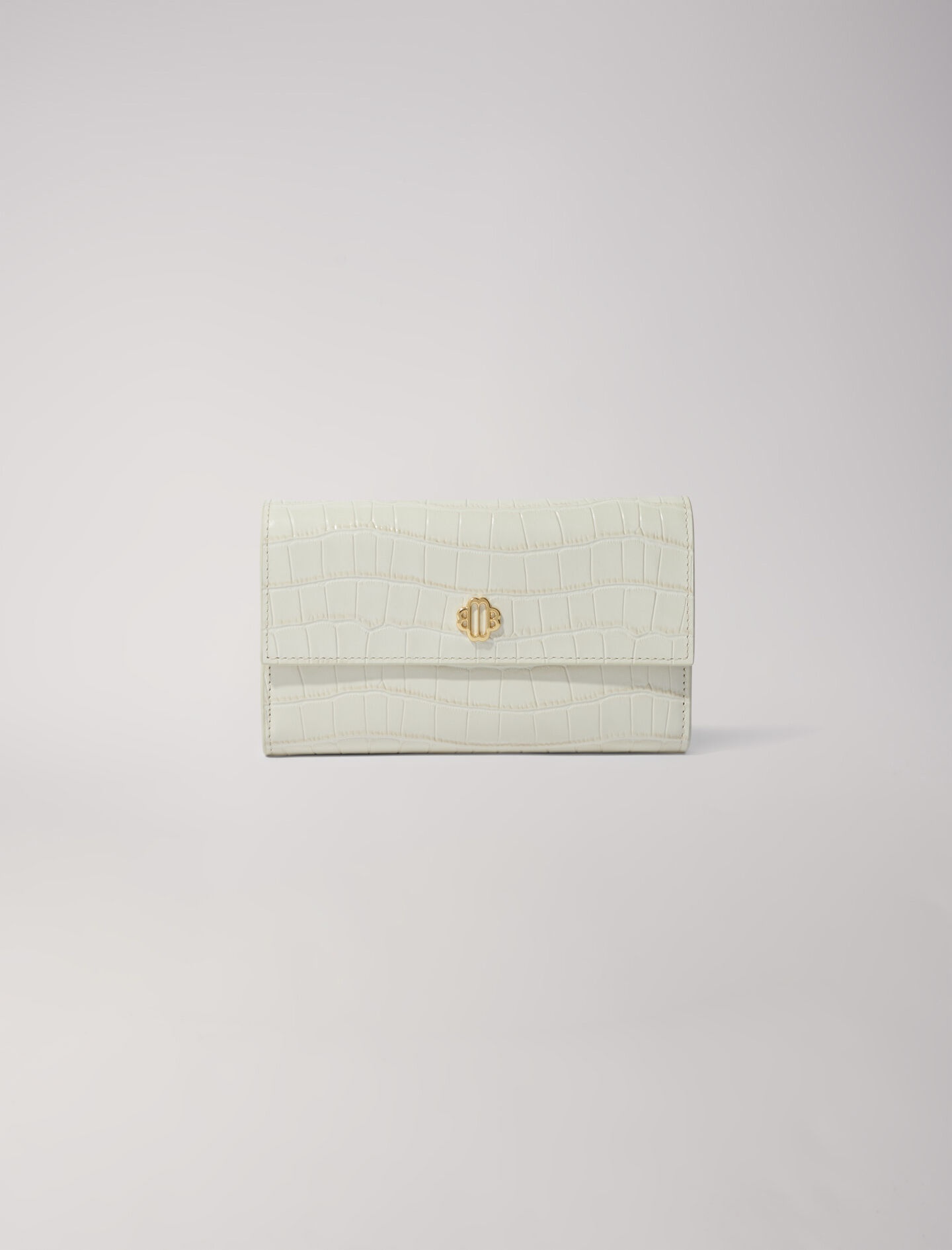 Croc-effect embossed leather bag - 1