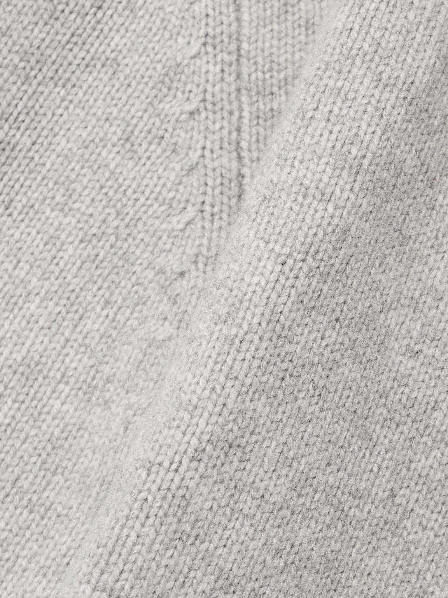 The Rowe cropped recycled-cashmere sweater Gray - 4