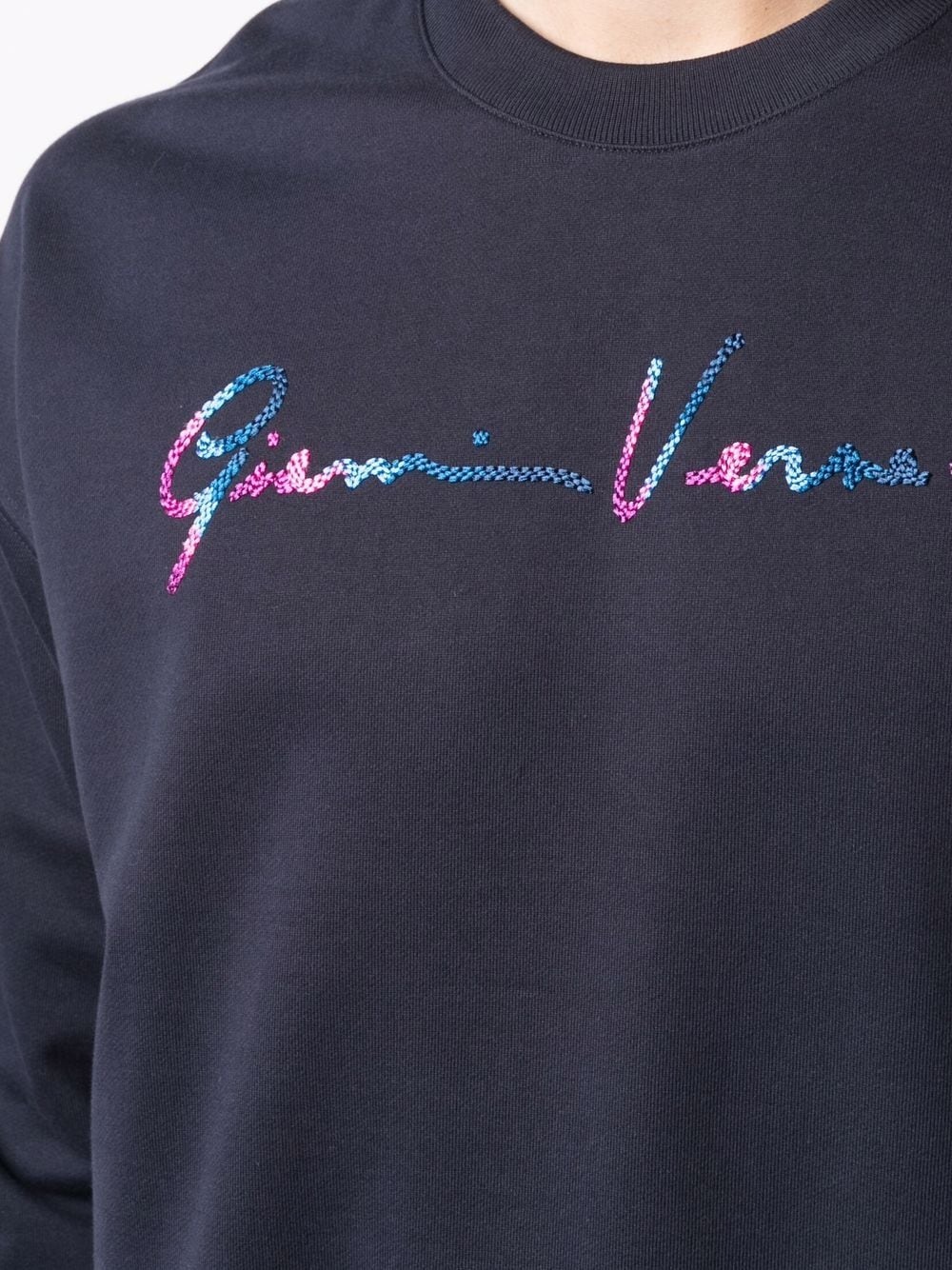 embroidered-logo sweatshirt - 5