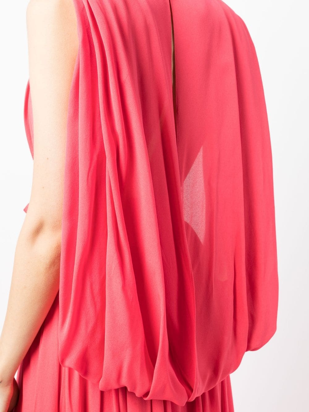 bow-detail double georgette gown - 5