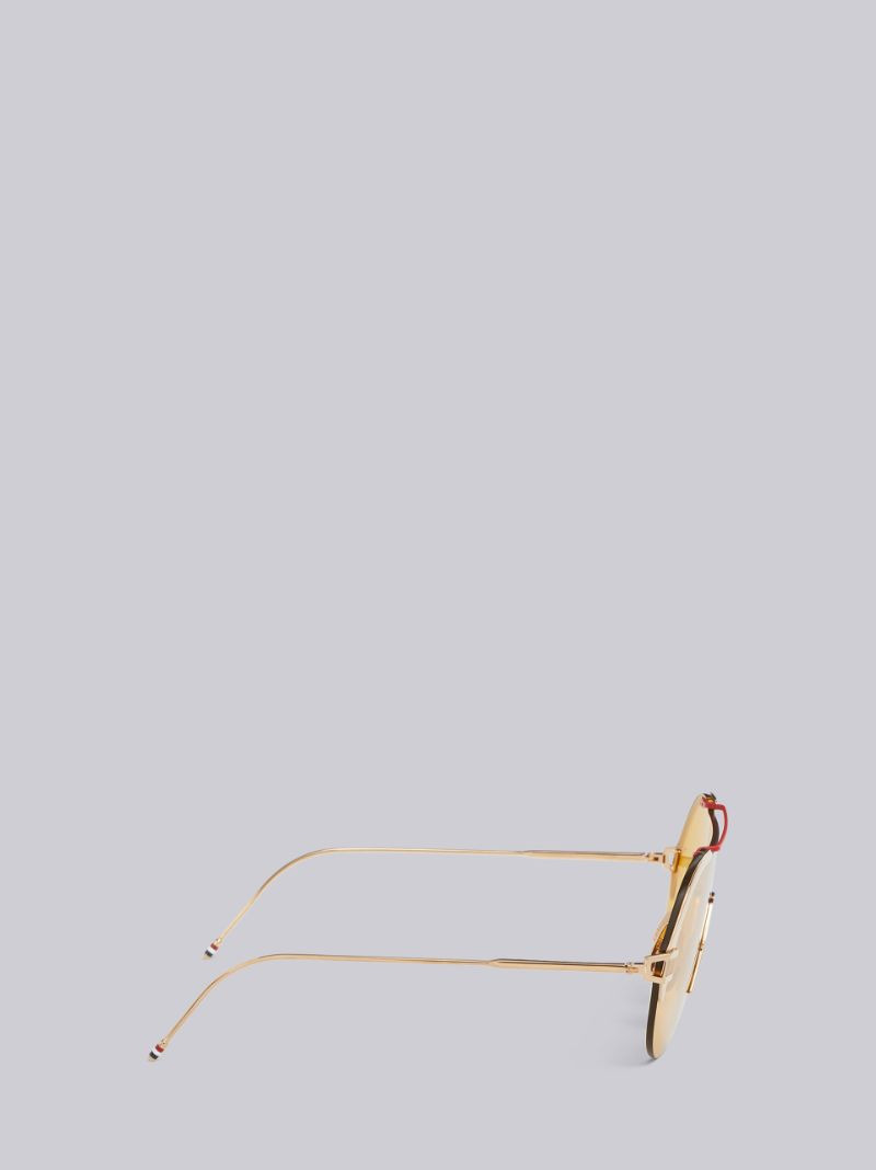 White Gold Red With Amber Eyewear - 3