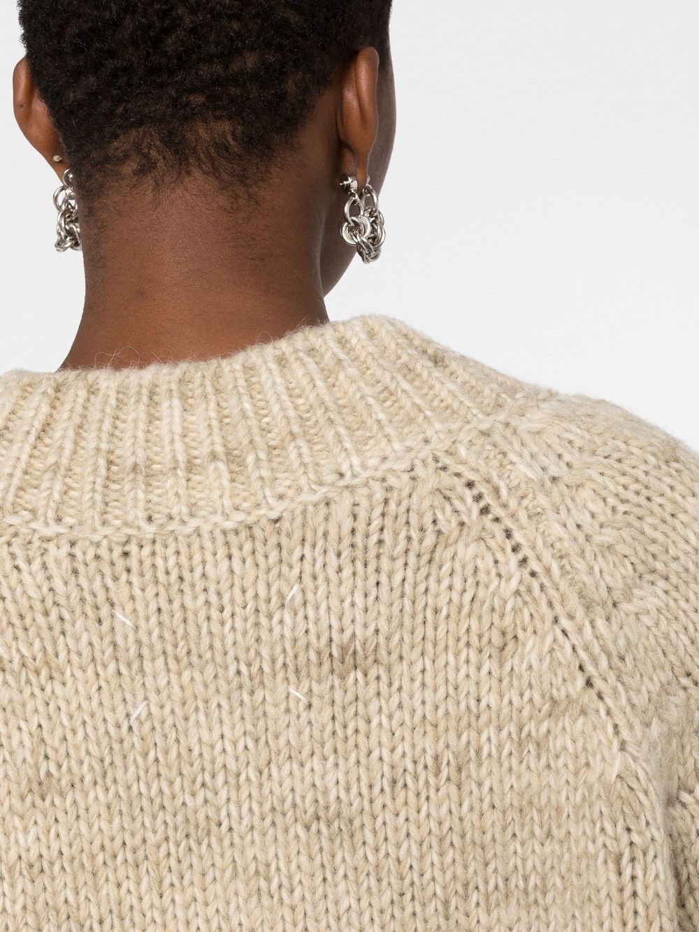 chunky-knit crew-neck jumper - 3