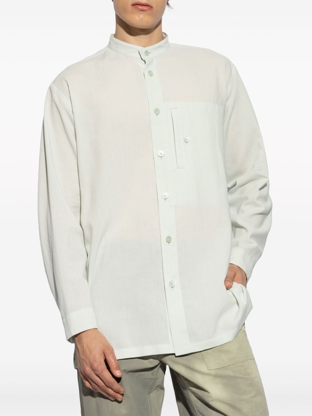 PL Ramie folded-yoke shirt - 3