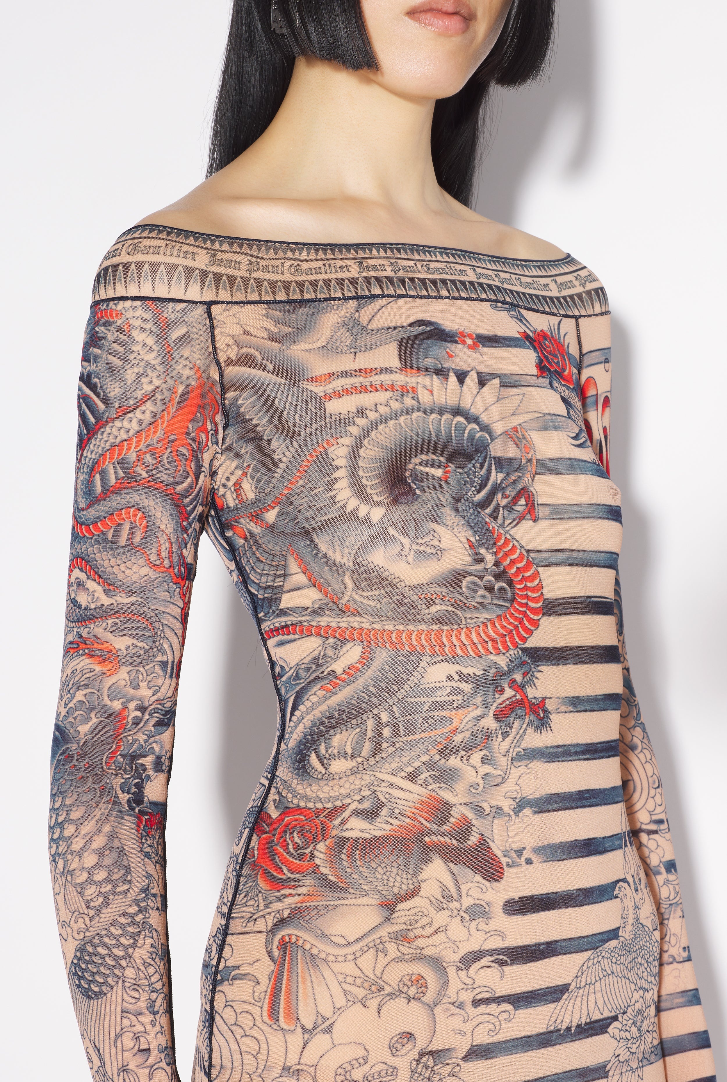 THE SHORT NUDE SAILOR TATTOO DRESS - 5