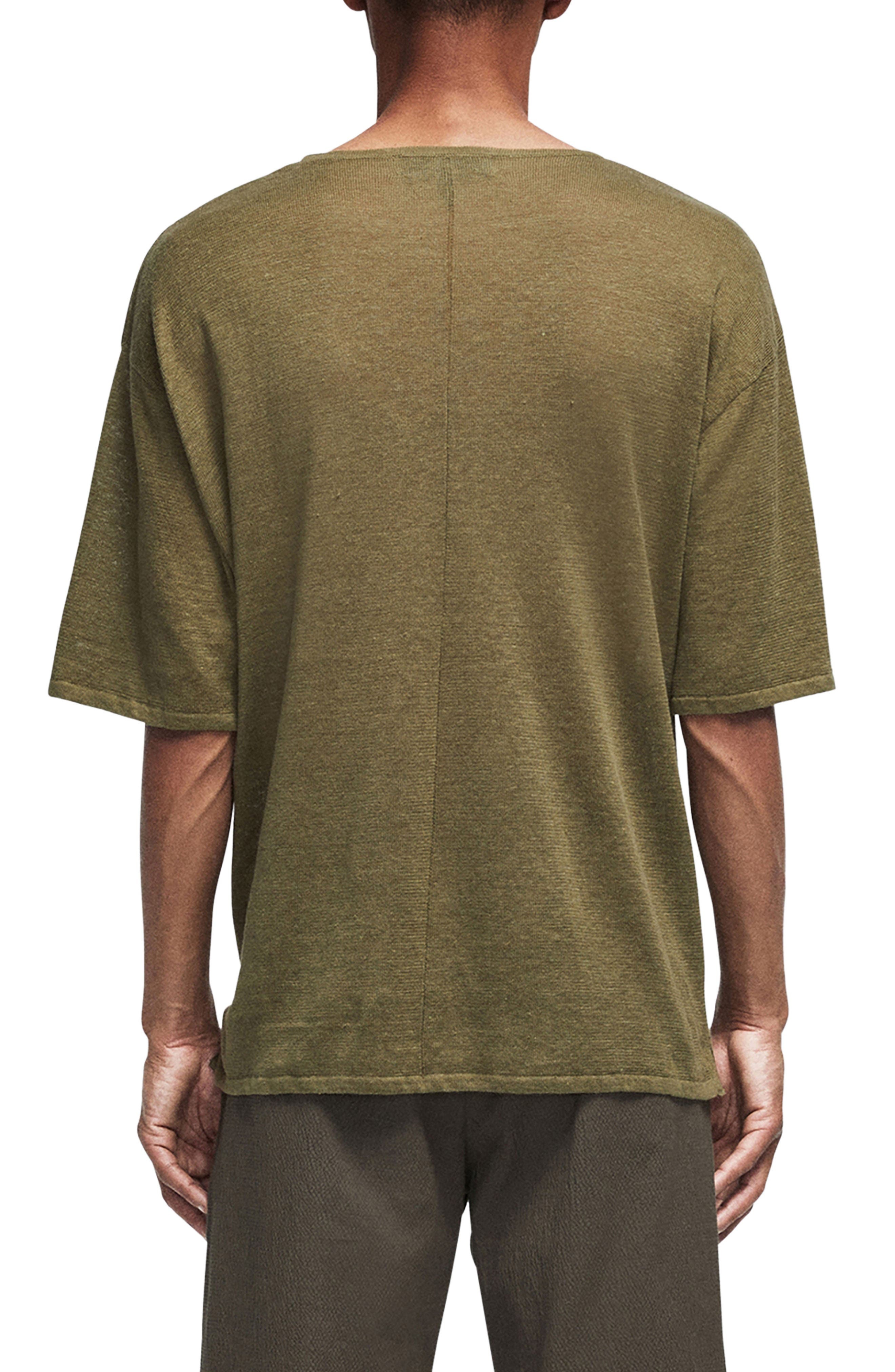 Kerwin Oversize Stripe Linen T-Shirt - 2