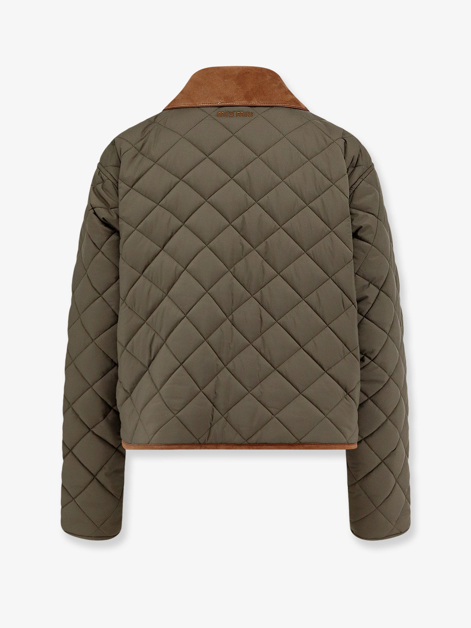 Miu Miu Women Quilted Nylon Jacket With Suede Details - 2
