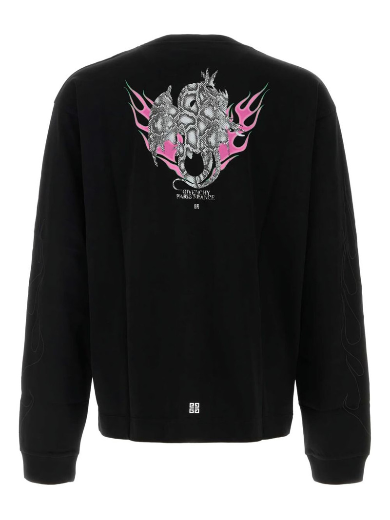 Givenchy flame-graphic T-shirt outlook
