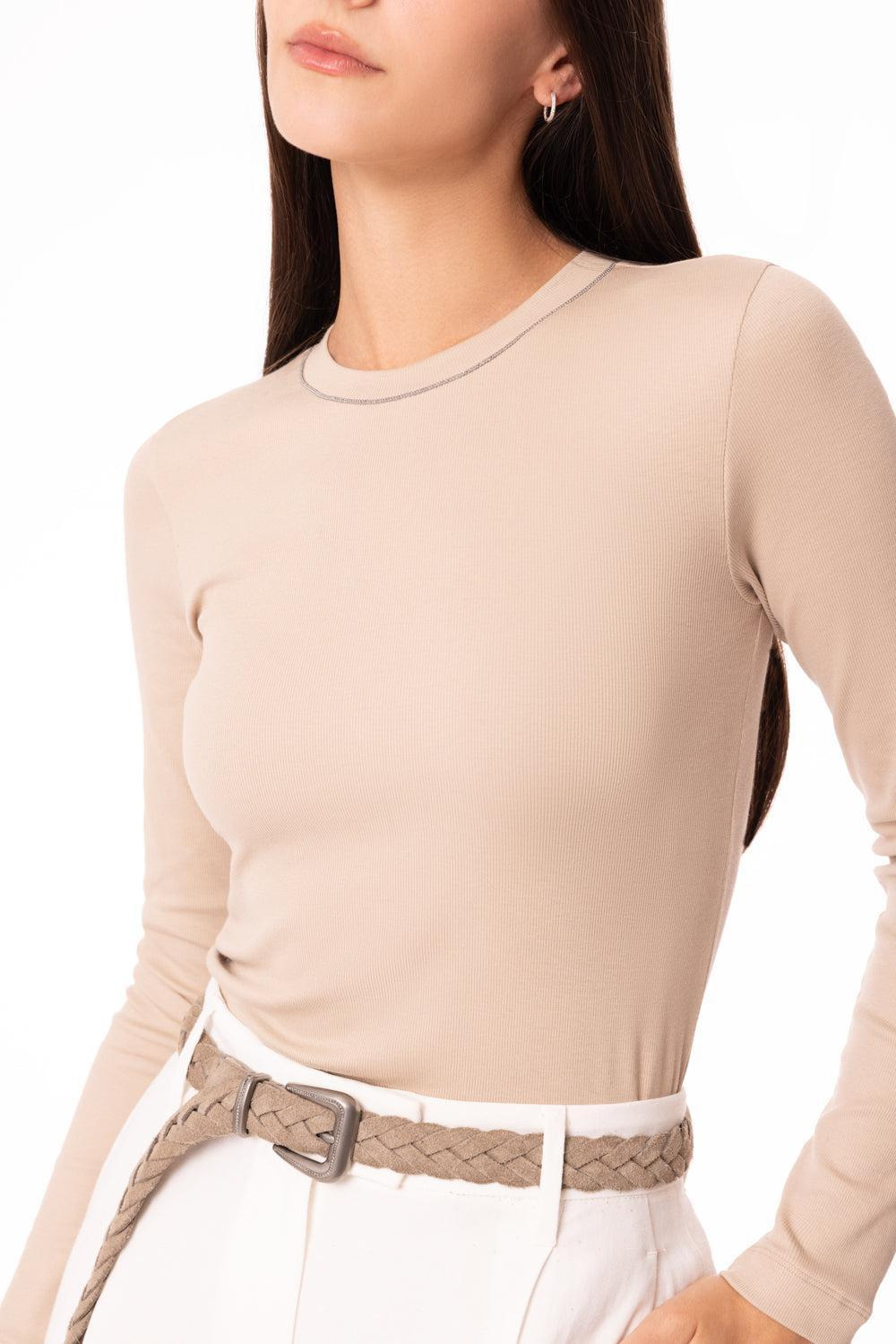 Long Sleeve Ribbed Tee - 3