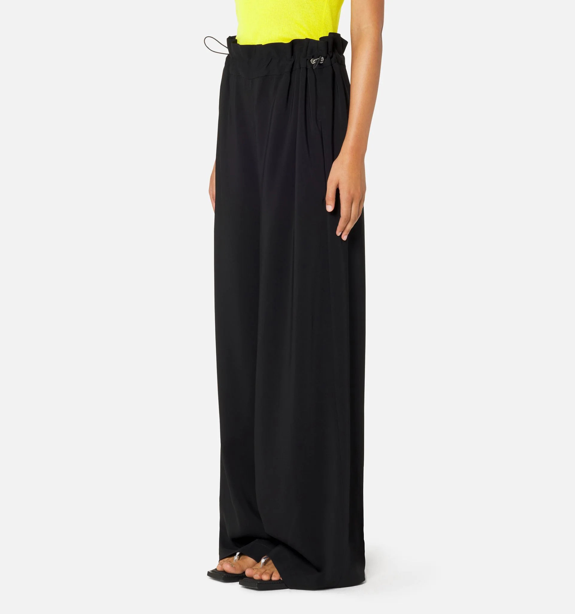 Flared Trousers With Elasticated Waist - 3