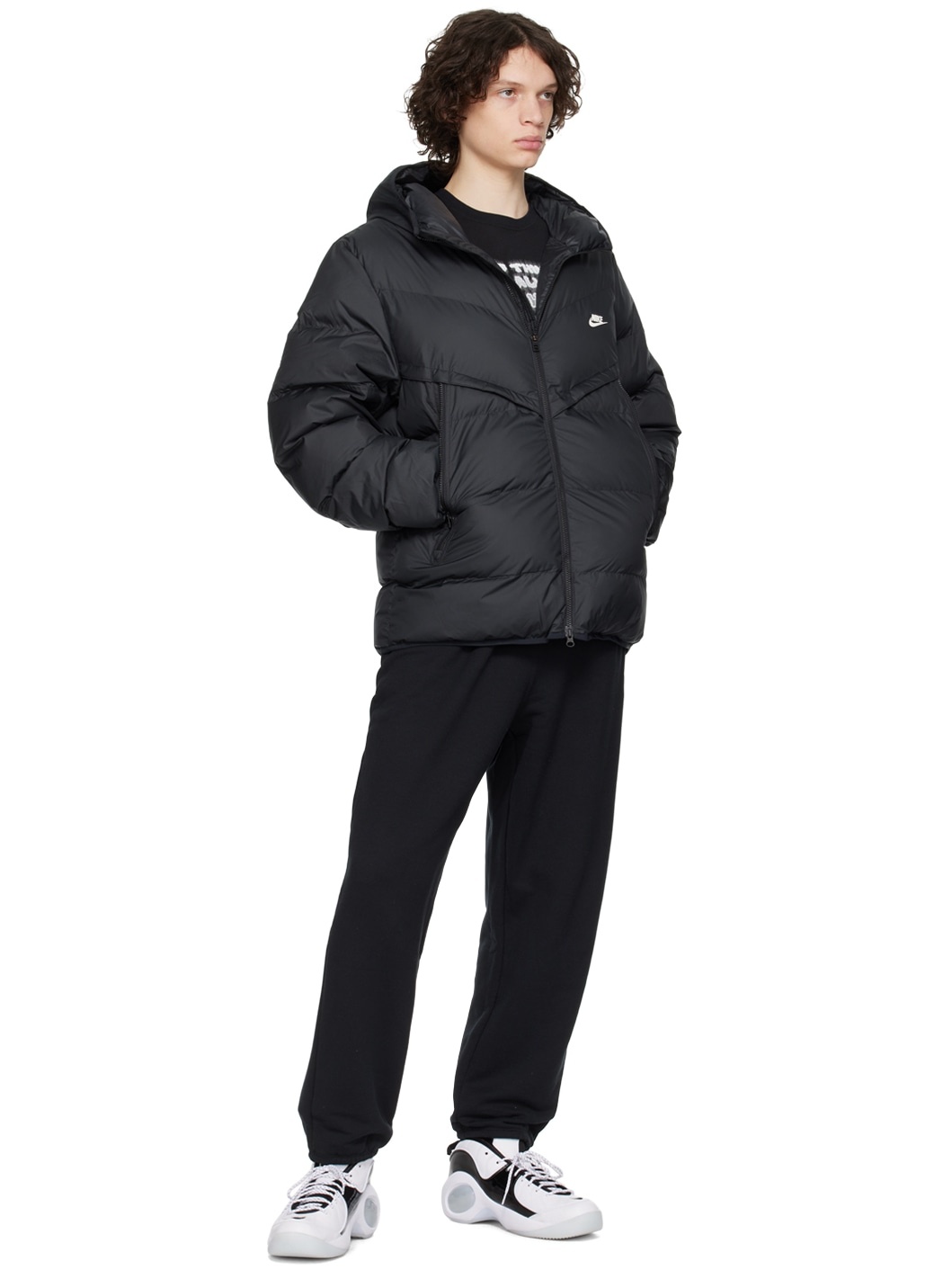 Black Solo Swoosh Lounge Pants - 5