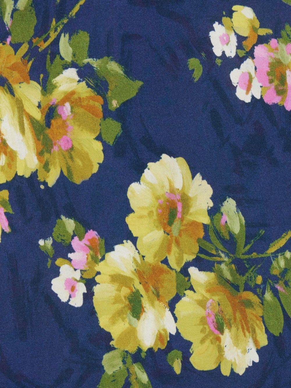 floral bell-sleeve midi dress - 4