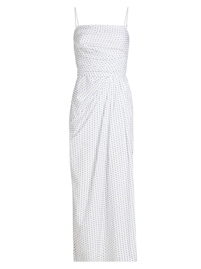Women's Cari Printed Cotton Midi-Dress - White Ink 1