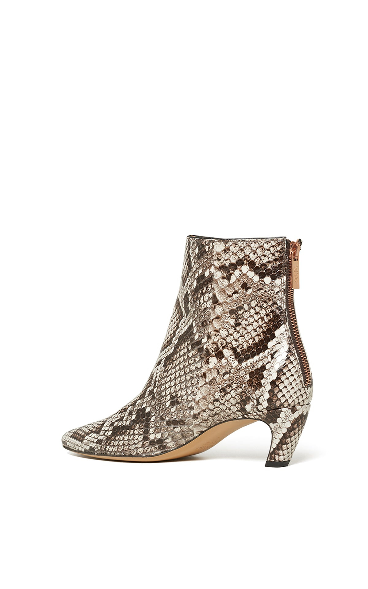 Clayton Ankle Boot in Black & White Inversa™ Snakeskin - 3