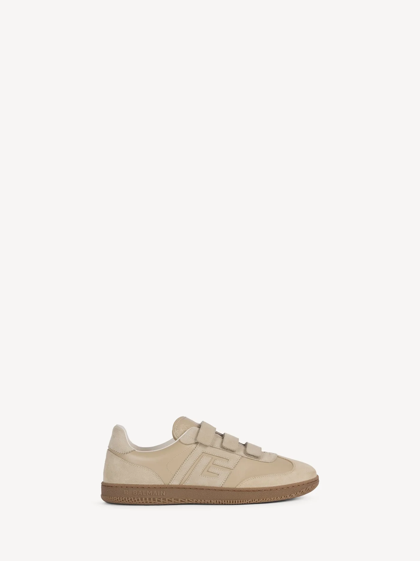 Balmain Swan trainers in smooth leather and suede - 1