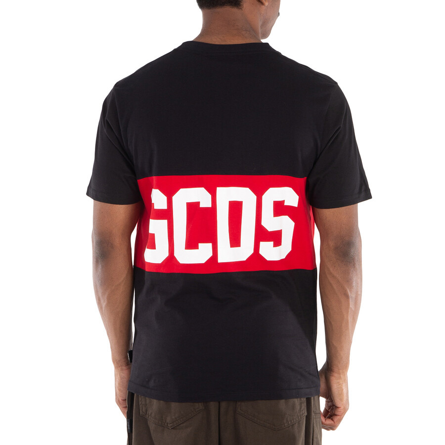 GCDS Black Logo Band Cotton T-Shirt - 4