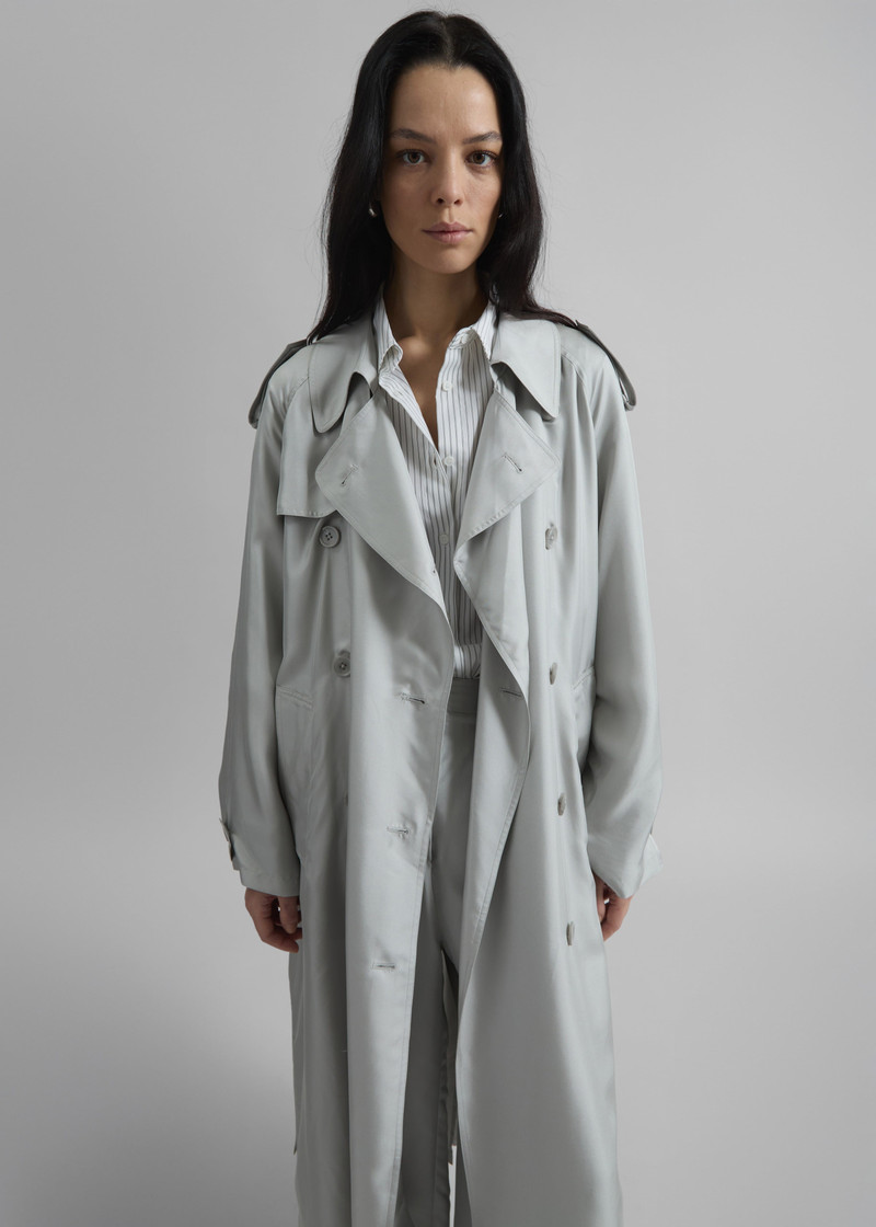 Veyron Silk Trench - Grey 4