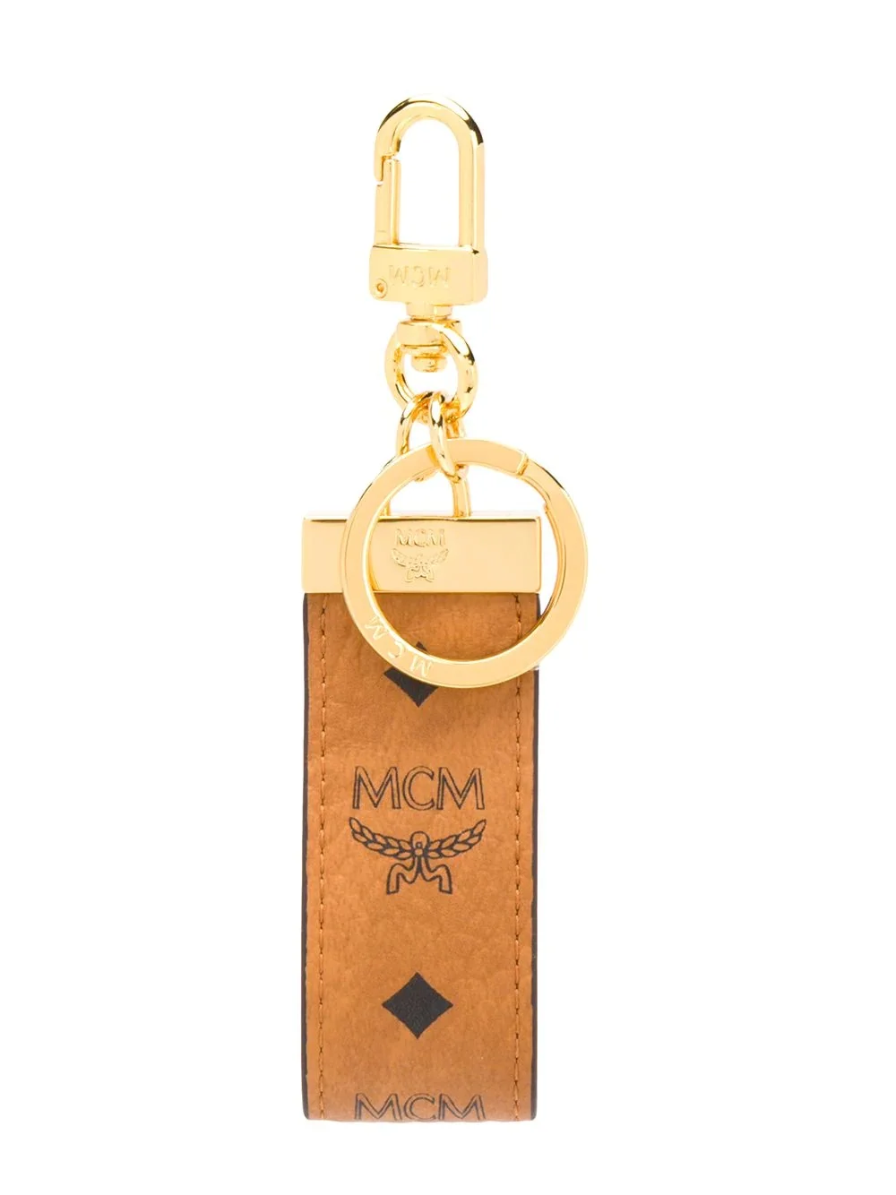monogram-print keyring - 1
