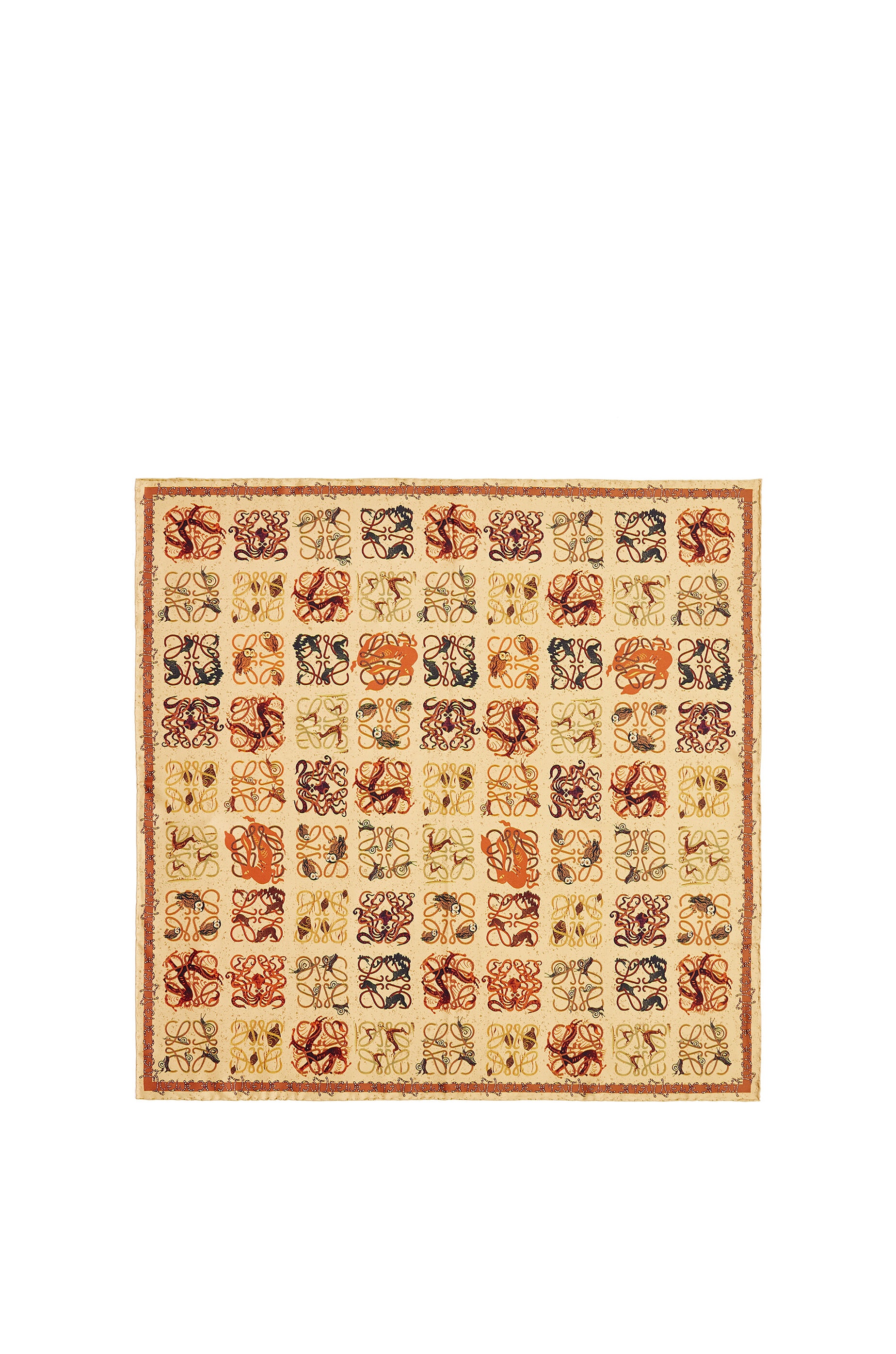 Animal print scarf in silk - 1