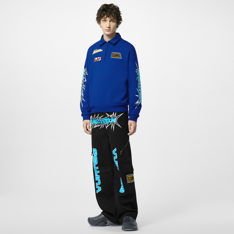 Louis Vuitton Printed Half-Zipped Cotton Sweatshirt outlook