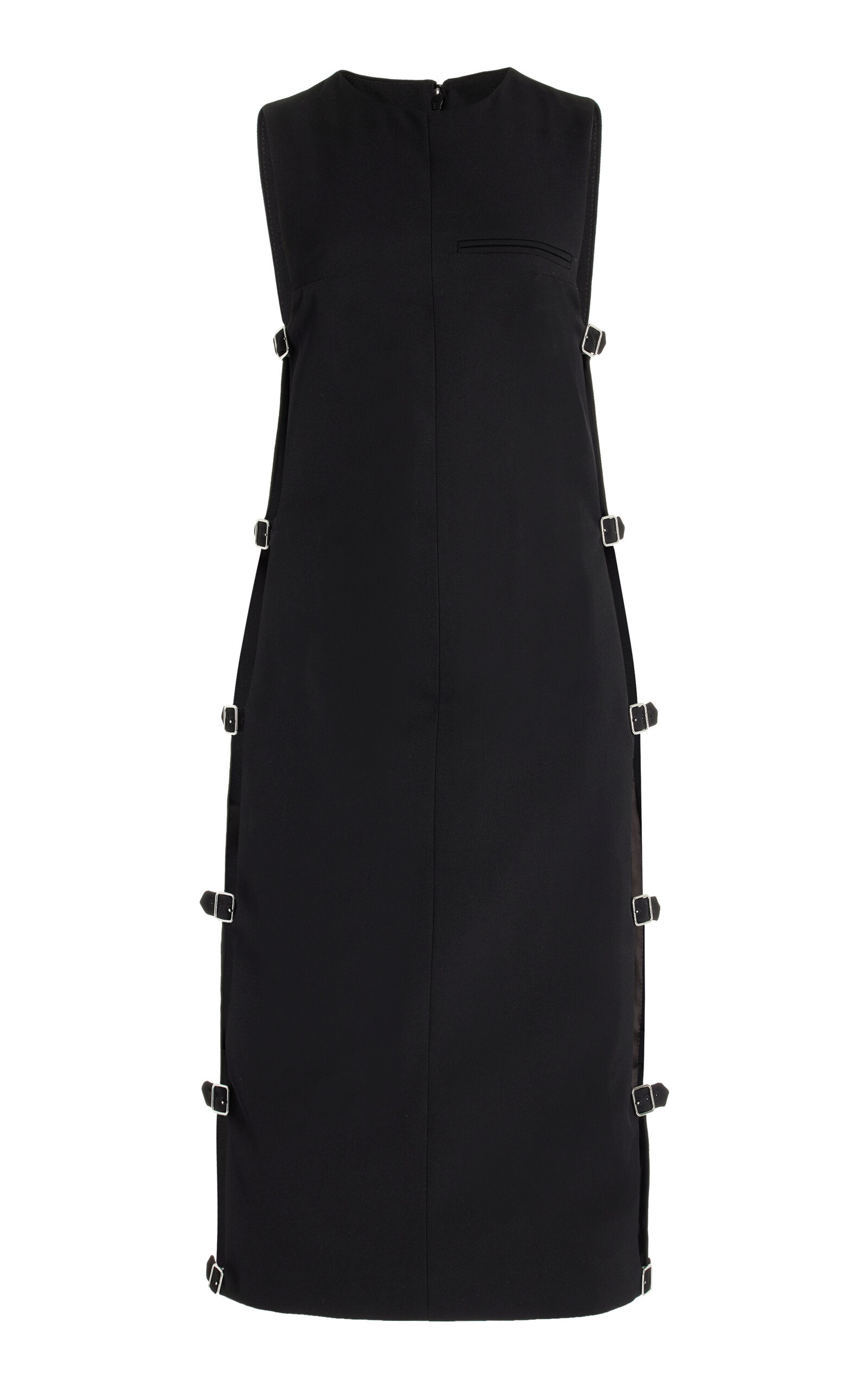 Sangle Wool Tunic Dress black - 1