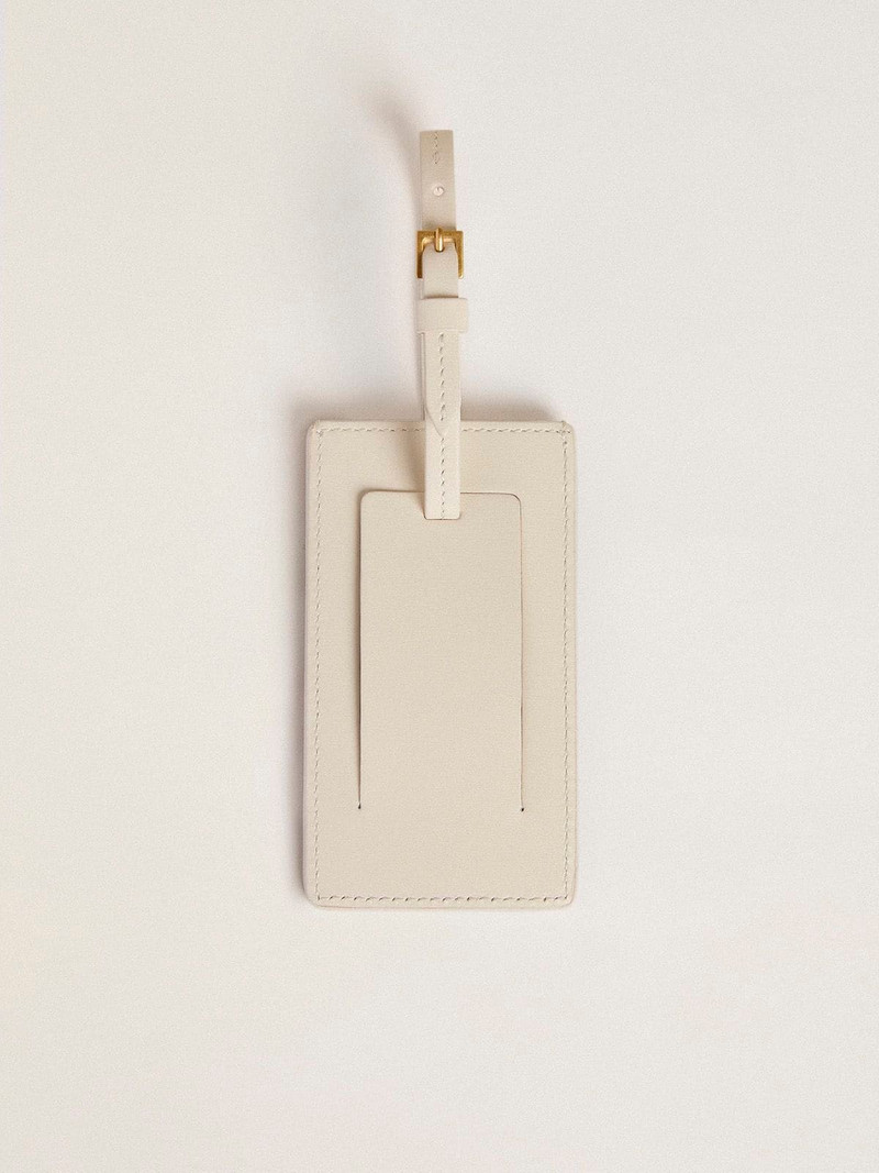 Golden Goose Worn white luggage tag outlook