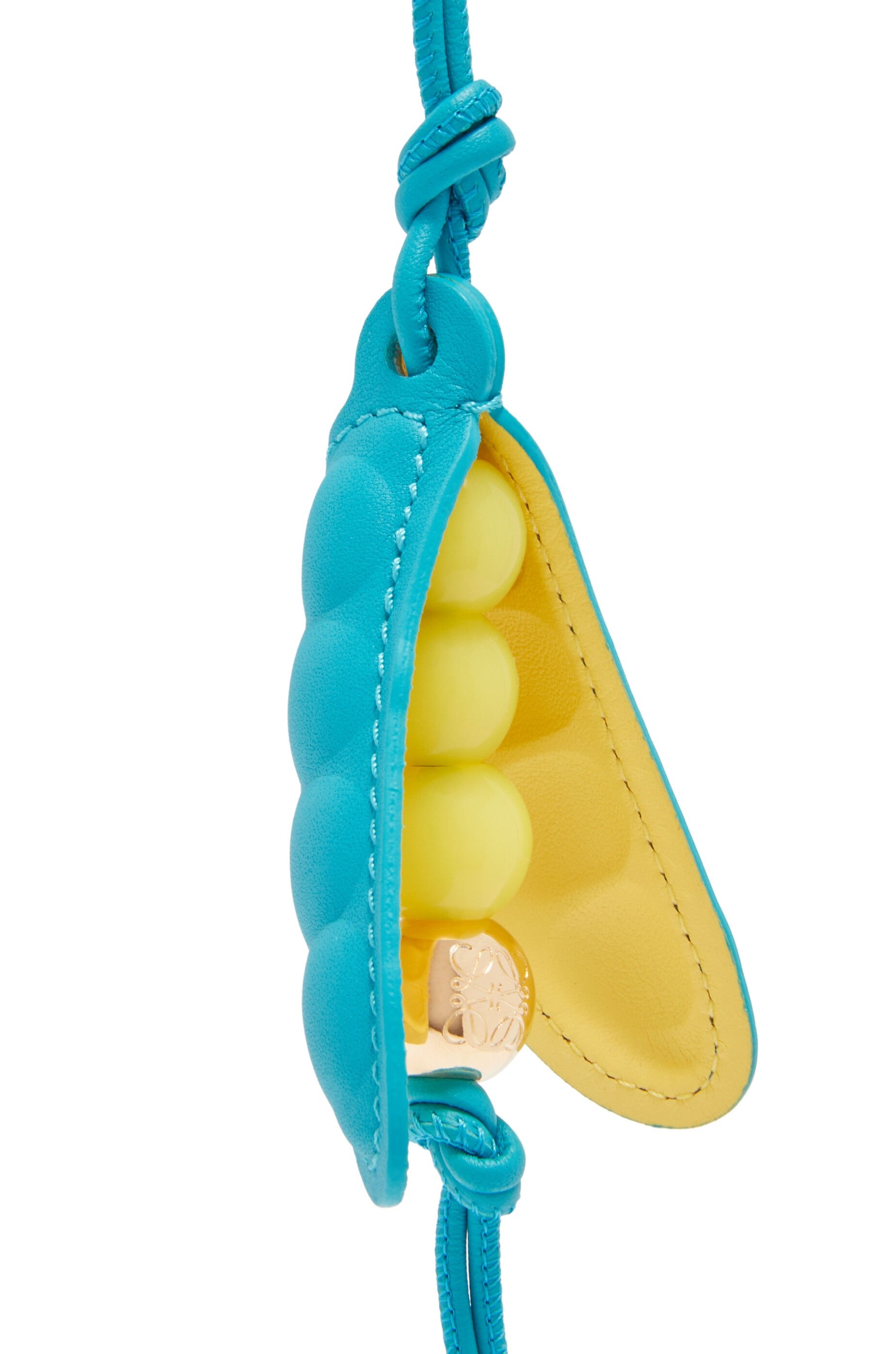 Pea pod charm in classic calfskin - 2