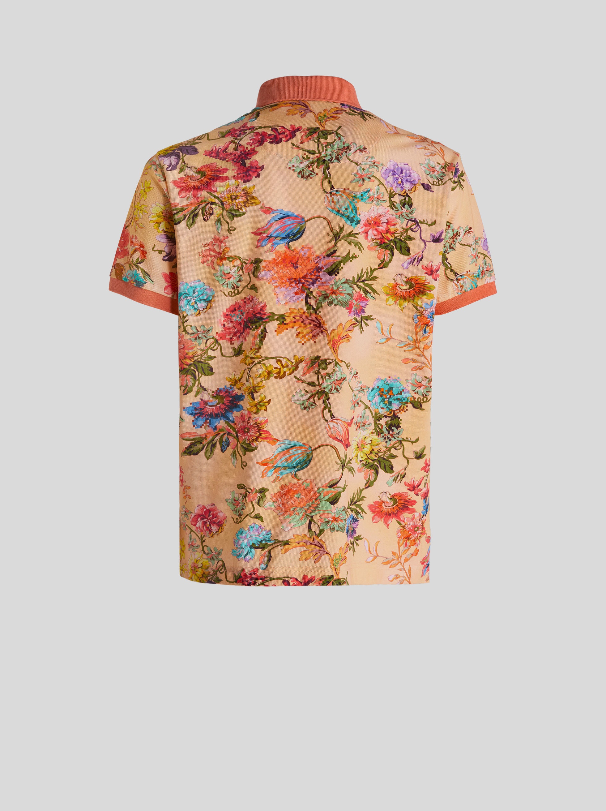 FLORAL PRINT POLO SHIRT - 5