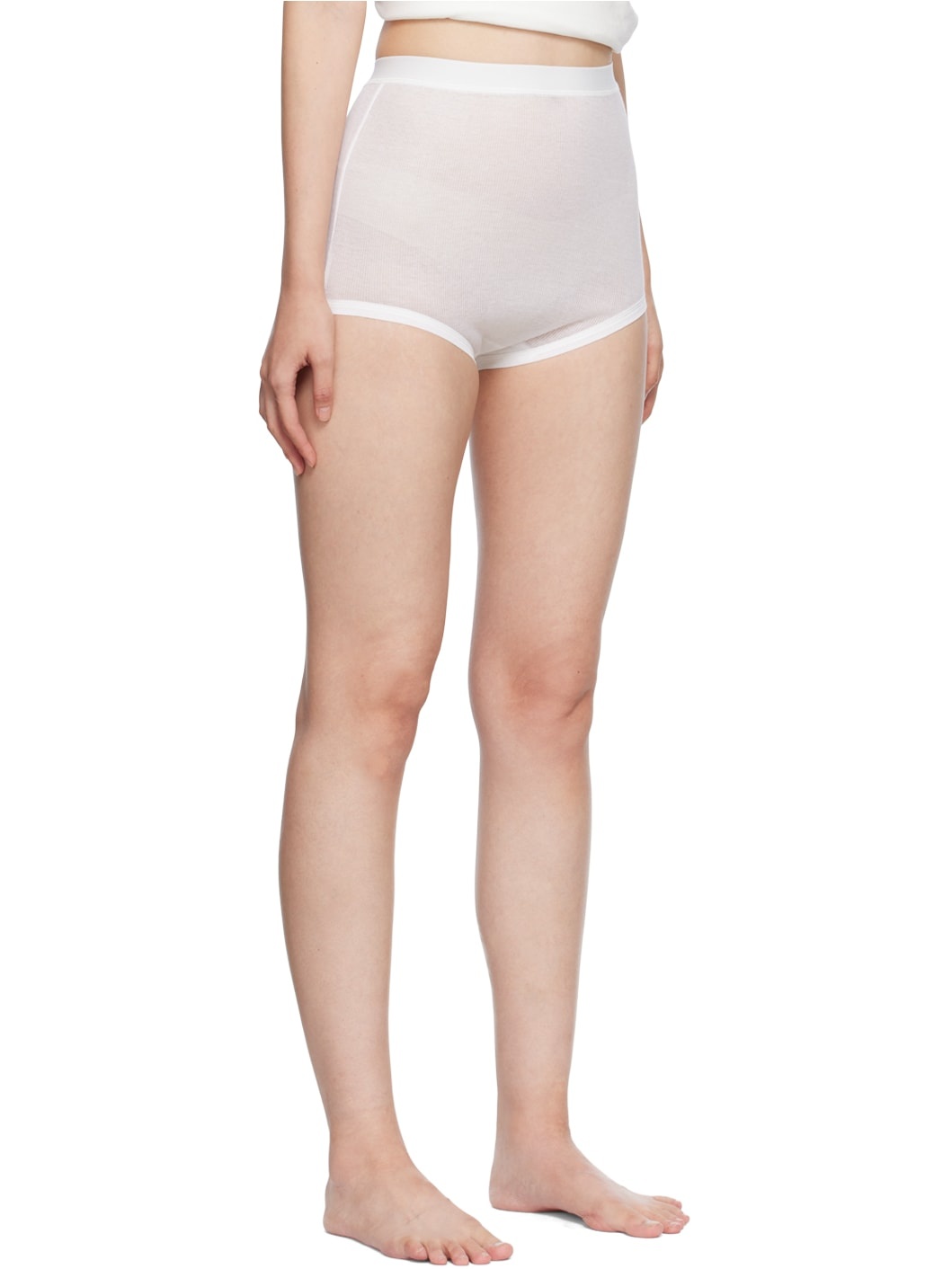 White Stitch Briefs - 2