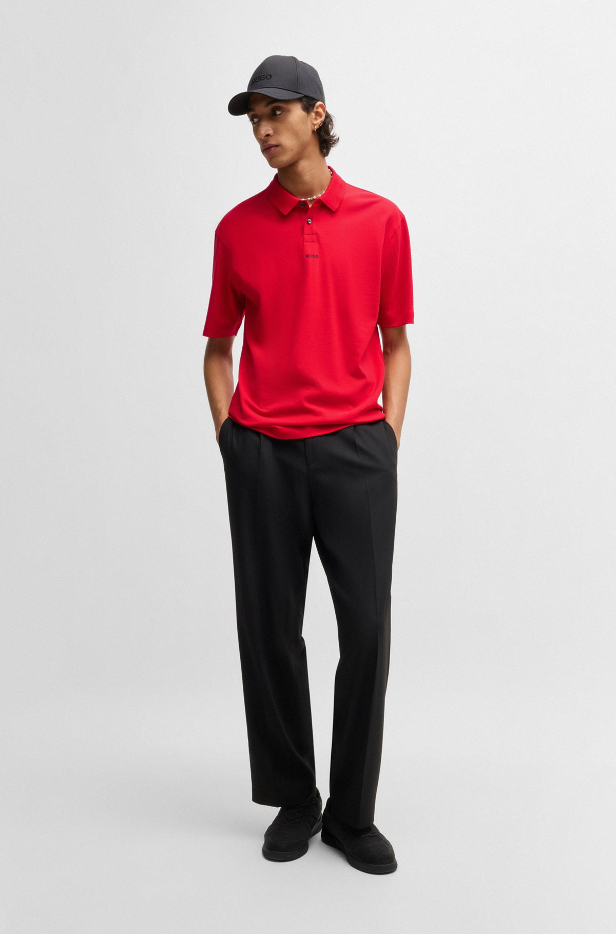 COTTON-PIQUÉ POLO SHIRT WITH LOGO PRINT - 4