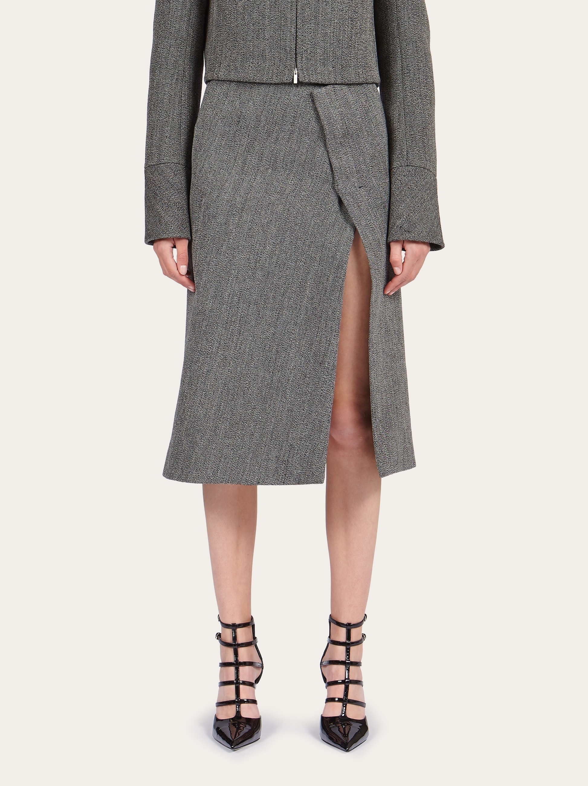 Tweed wrap skirt - 2