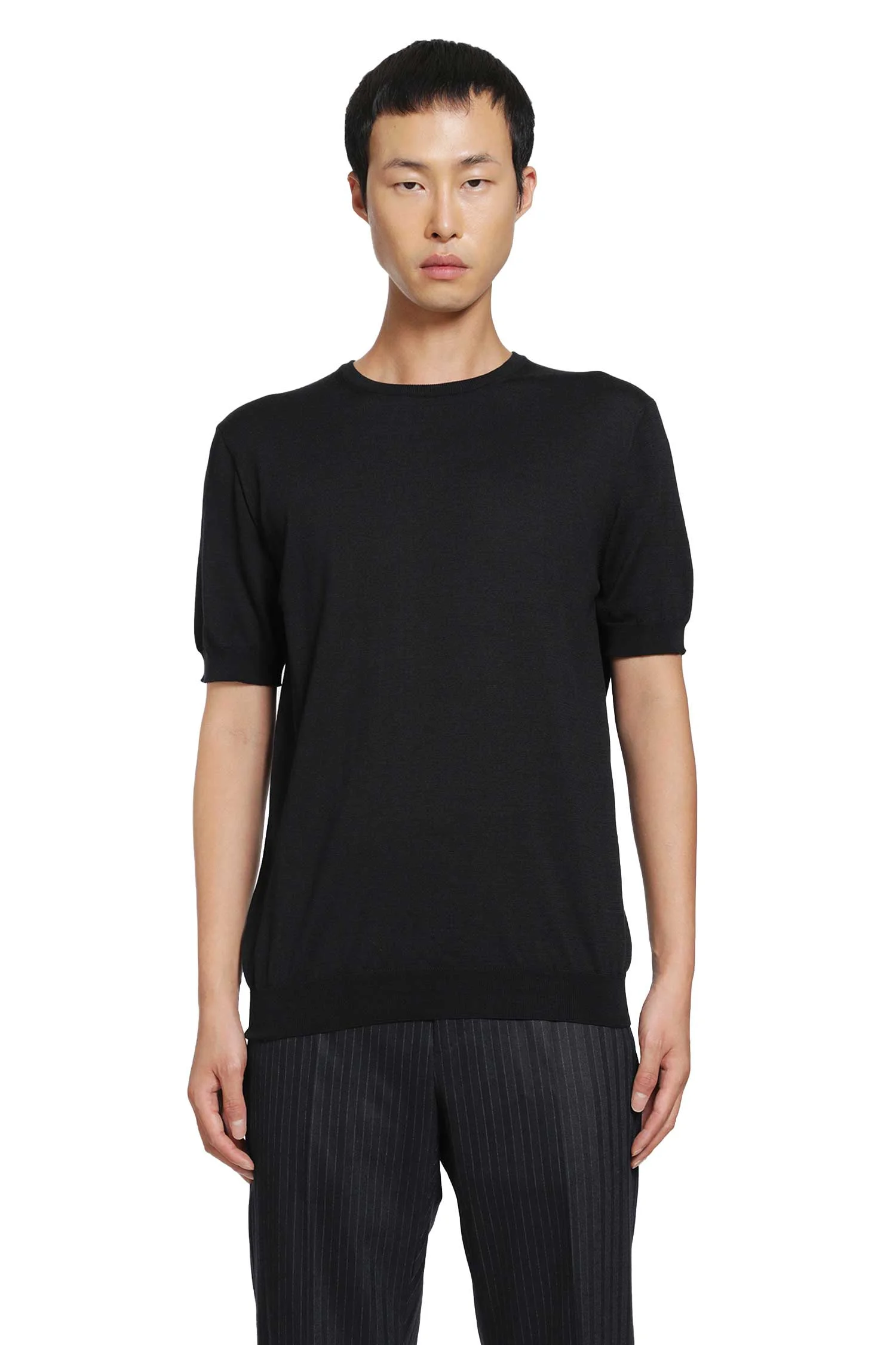 Silk Cotton Knit T-shirt - 1