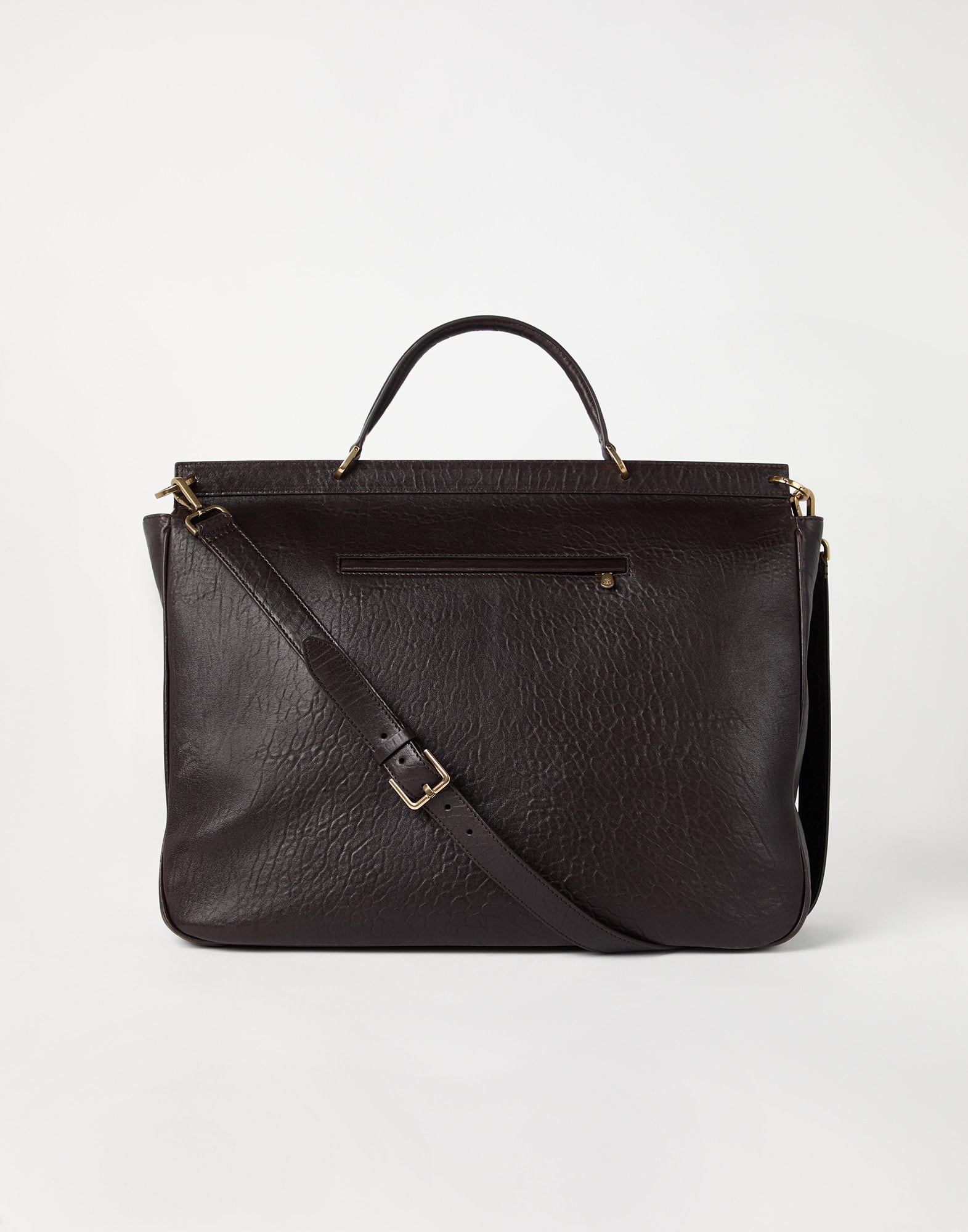 Textured grain calfskin casual briefcase - 2