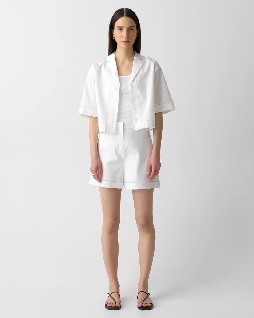 Boxy Camp Shirt in City Poplin - 7