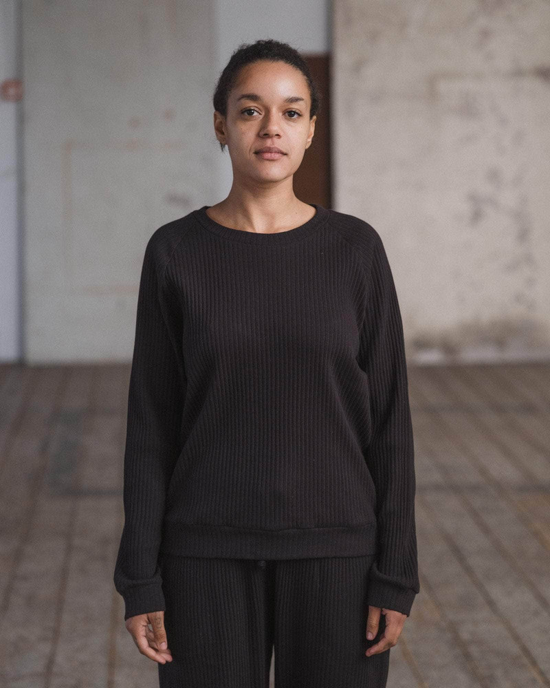 Basic Sweatshirt - Organic Cotton Rib Jersey 1