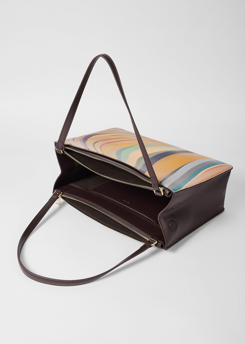 Women's 'Dusky Swirl' Double Zip Tote Bag 6