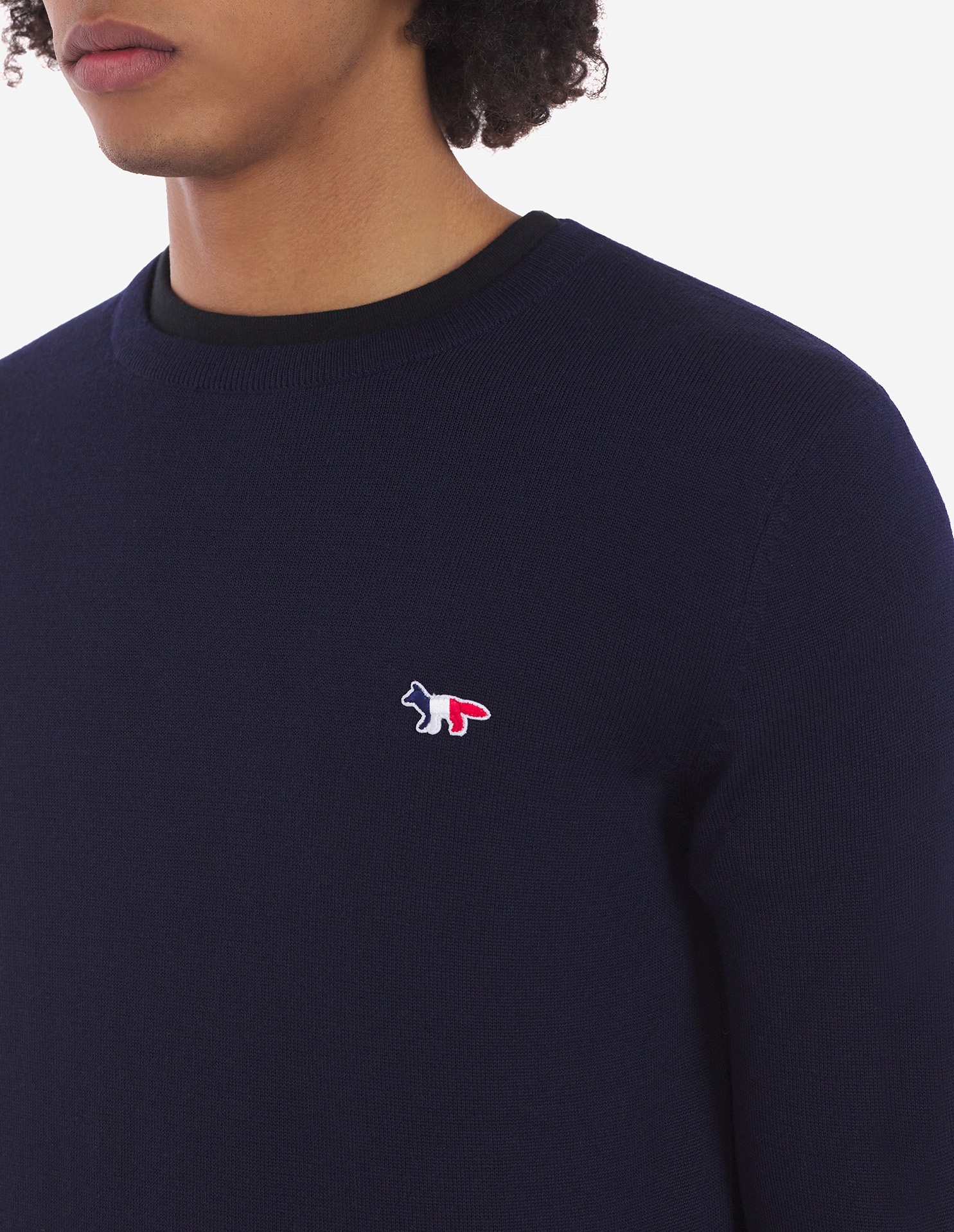 TRICOLOR FOX PATCH CLASSIC R-NECK JUMPER - 7